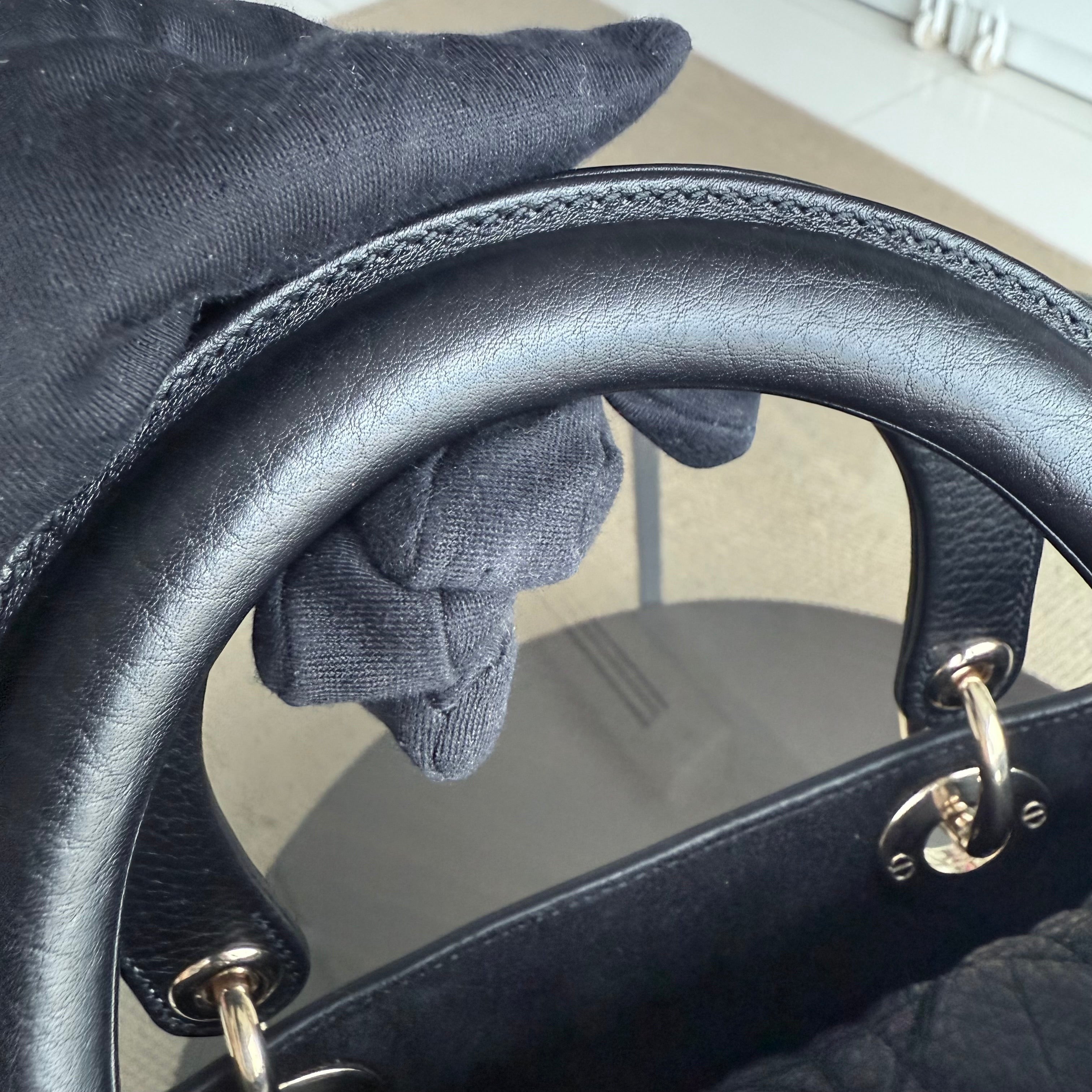 *Flap, Caviar* Lady Large Flap Caviar Cannage Black GHW No Strap