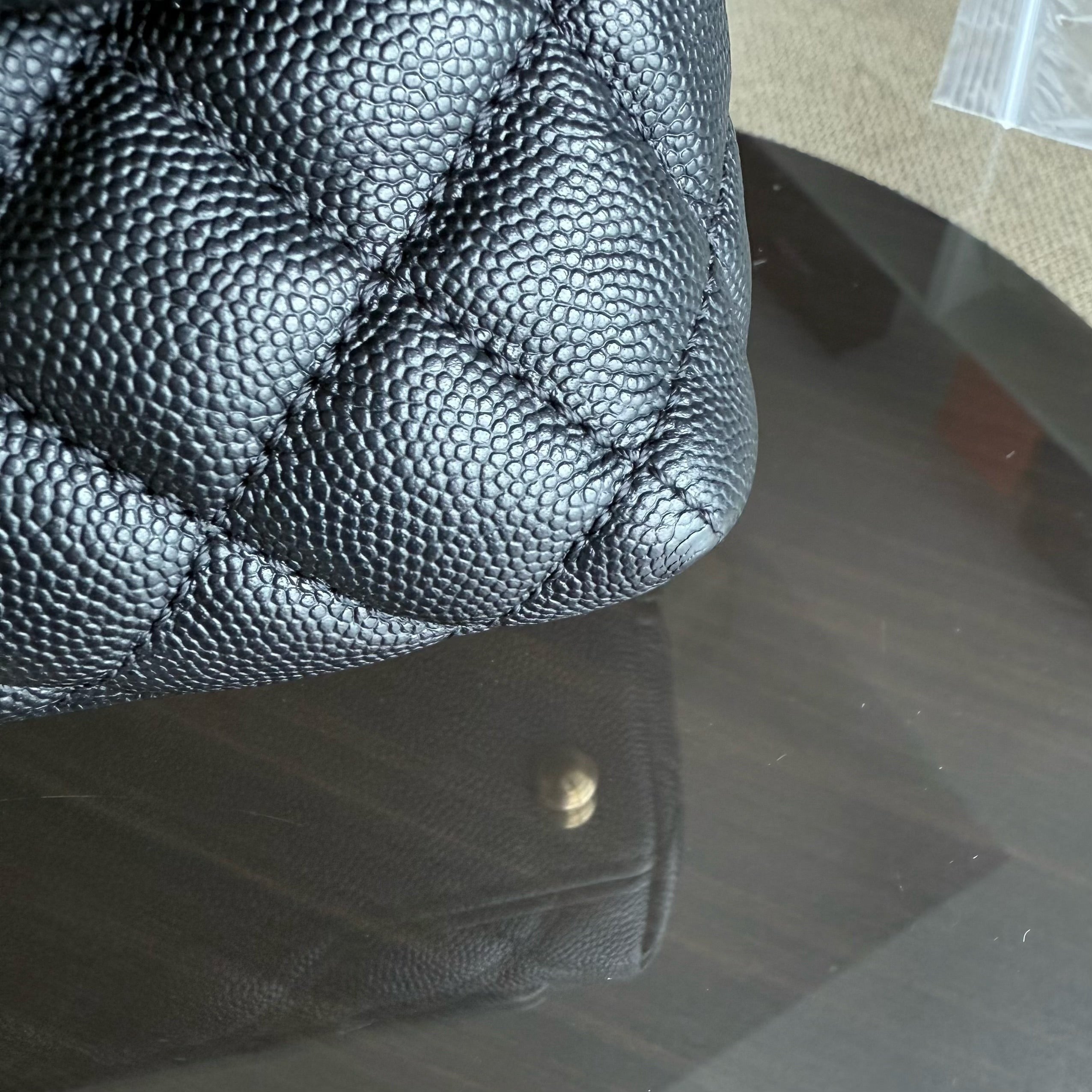 Chanel Coco Handle Medium - Caviar 29CM Quilted Black Gold Hardware Series 27
