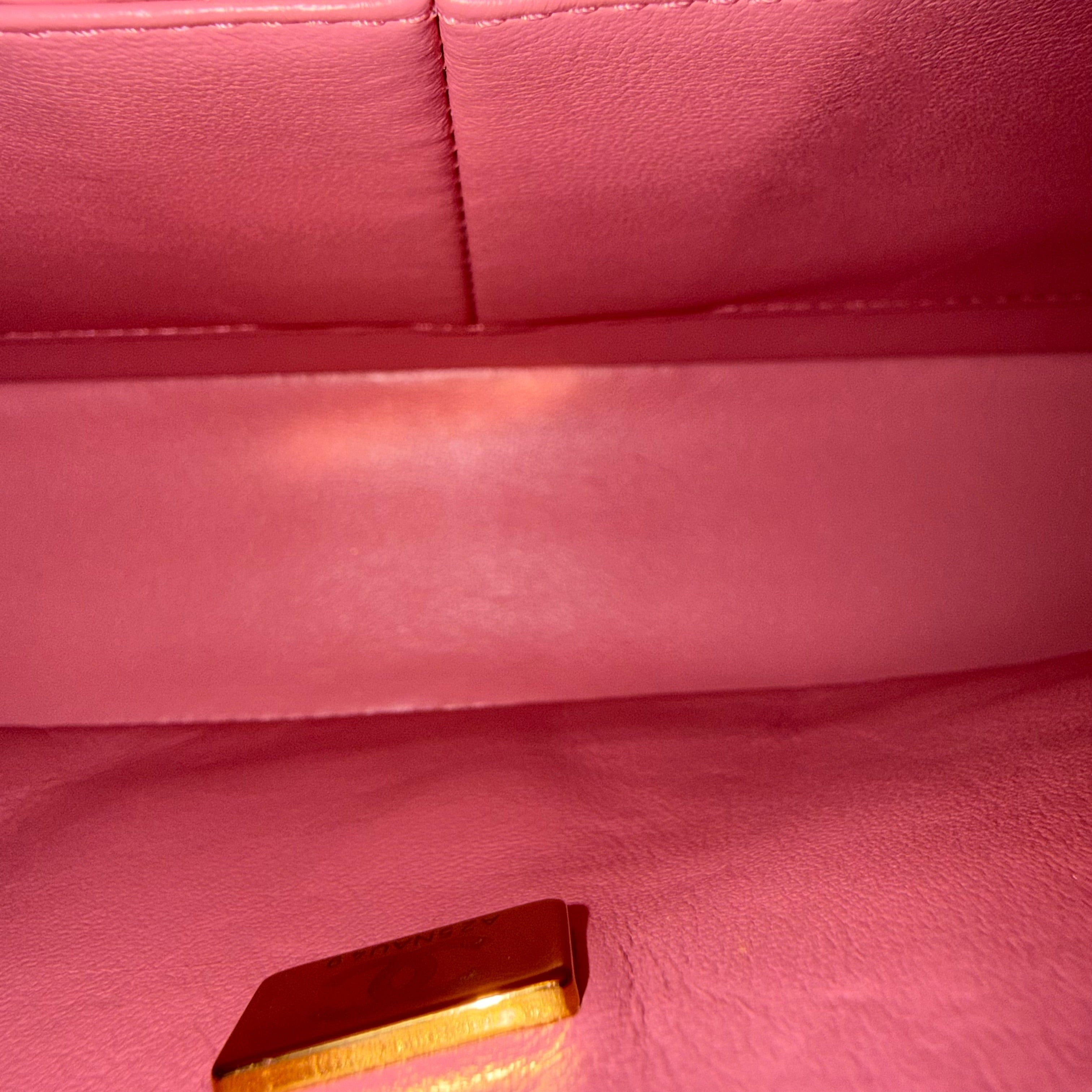 Chanel Classic Flap Small - Caviar 23CM Quilted Barbie Pink Gold Hardware Microchip
