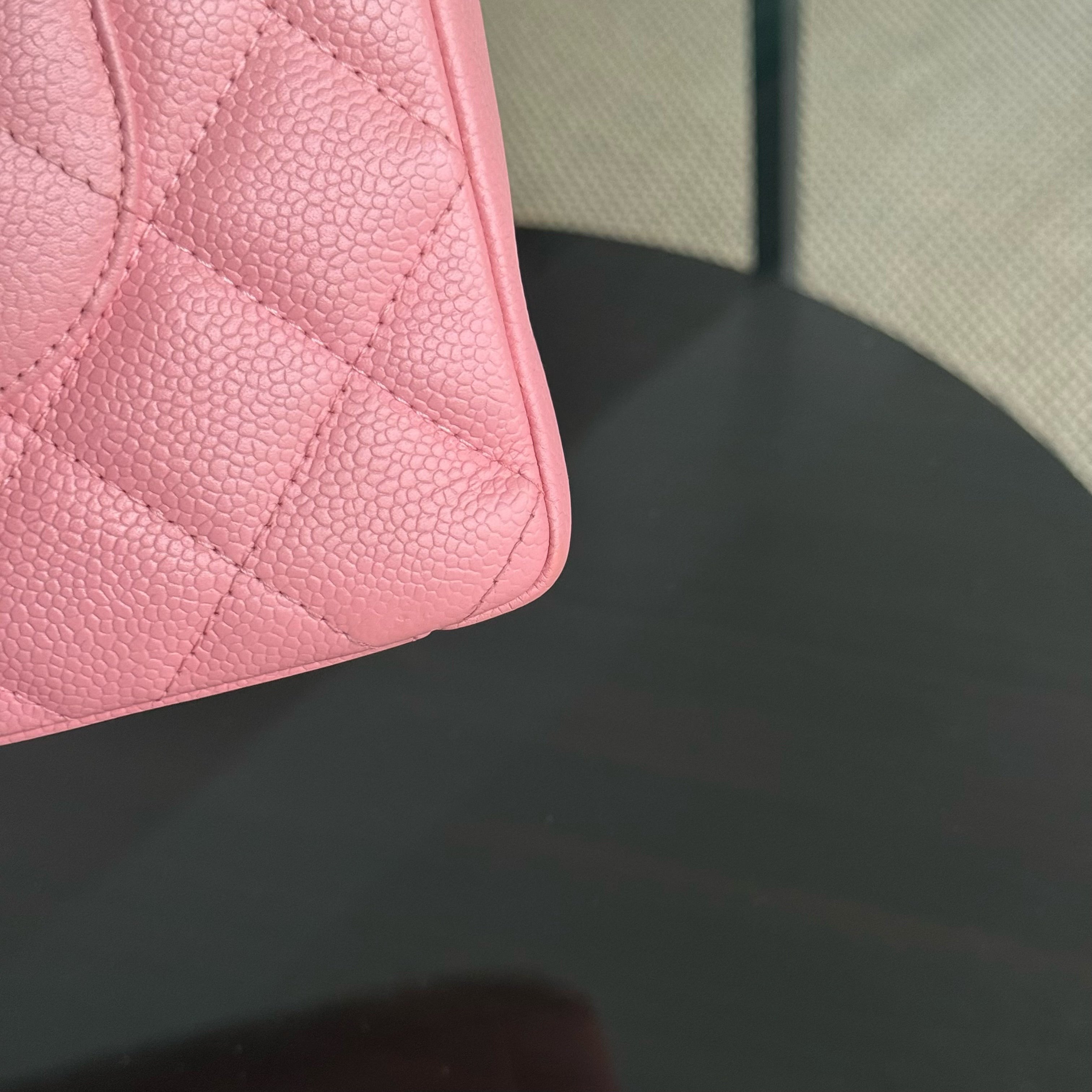Chanel PST Petite Shopping Tote - Caviar Quilted Light Pink Gold Hardware Series 8