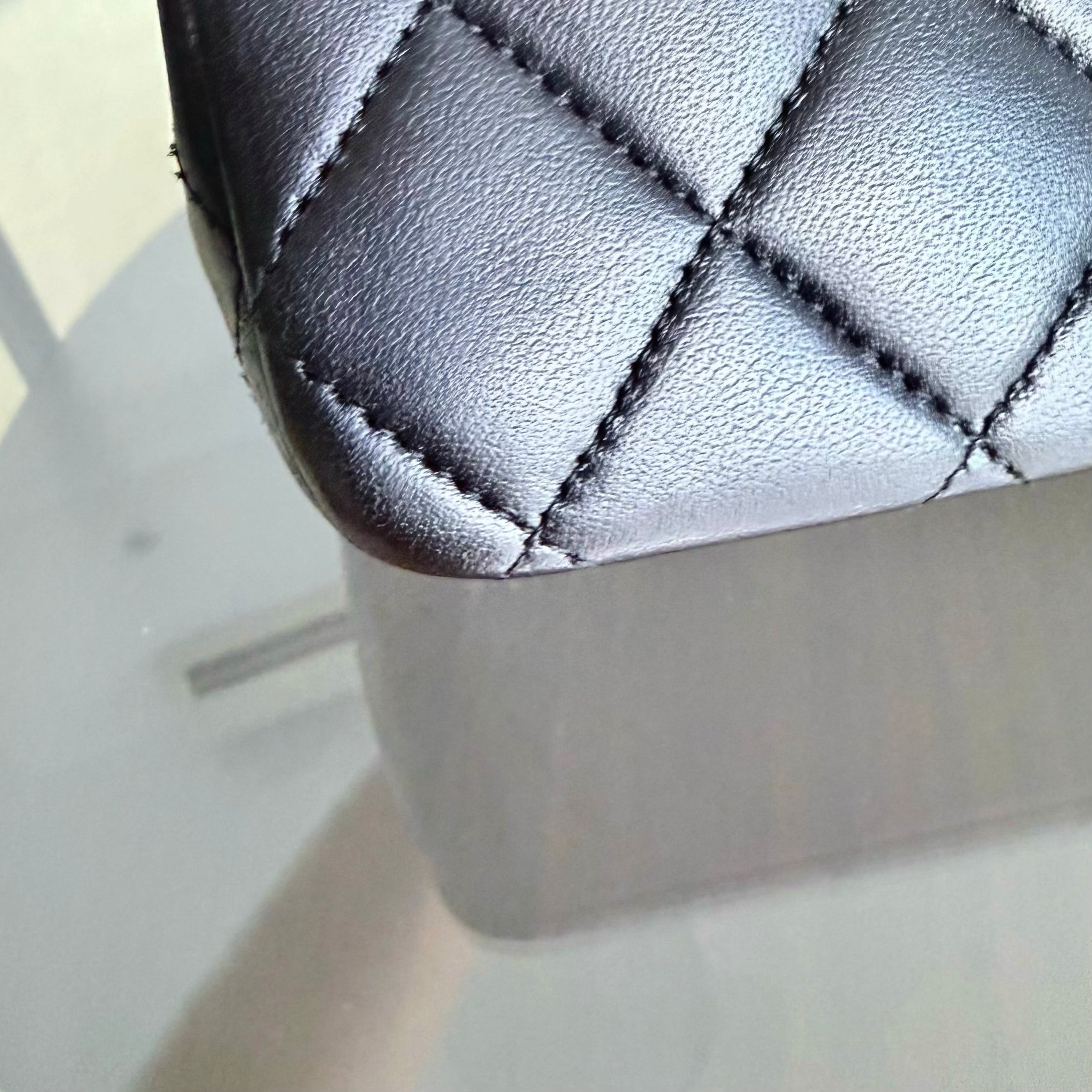 Chanel Classic Flap Medium - 25CM Quilted Lambskin Black Silver Hardware Series 15