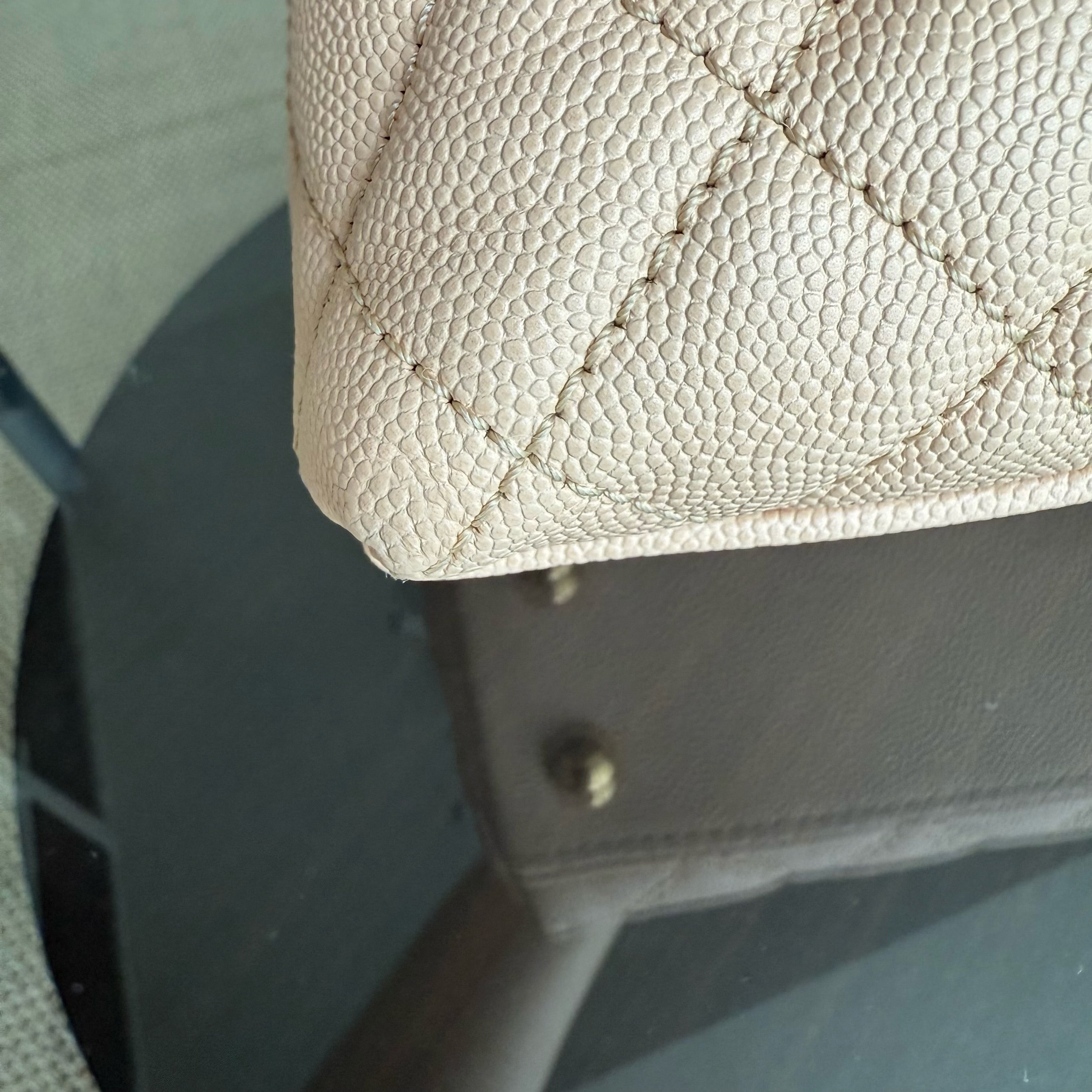 Chanel Coco Handle Small - Caviar Quilted Beige Gold Hardware Series 24