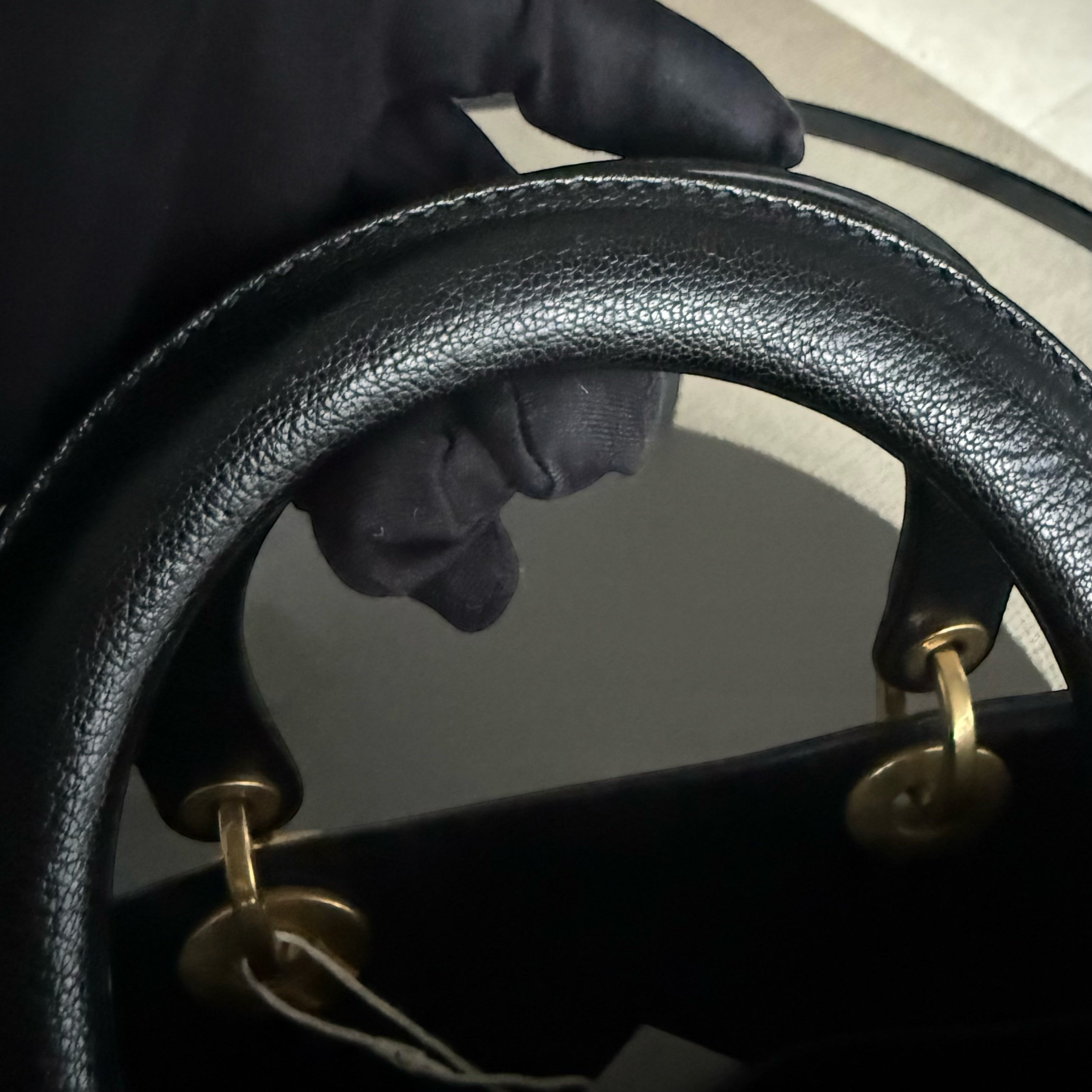 Dior Lady Large Flap - Calfskin Cannage Black Gold Hardware