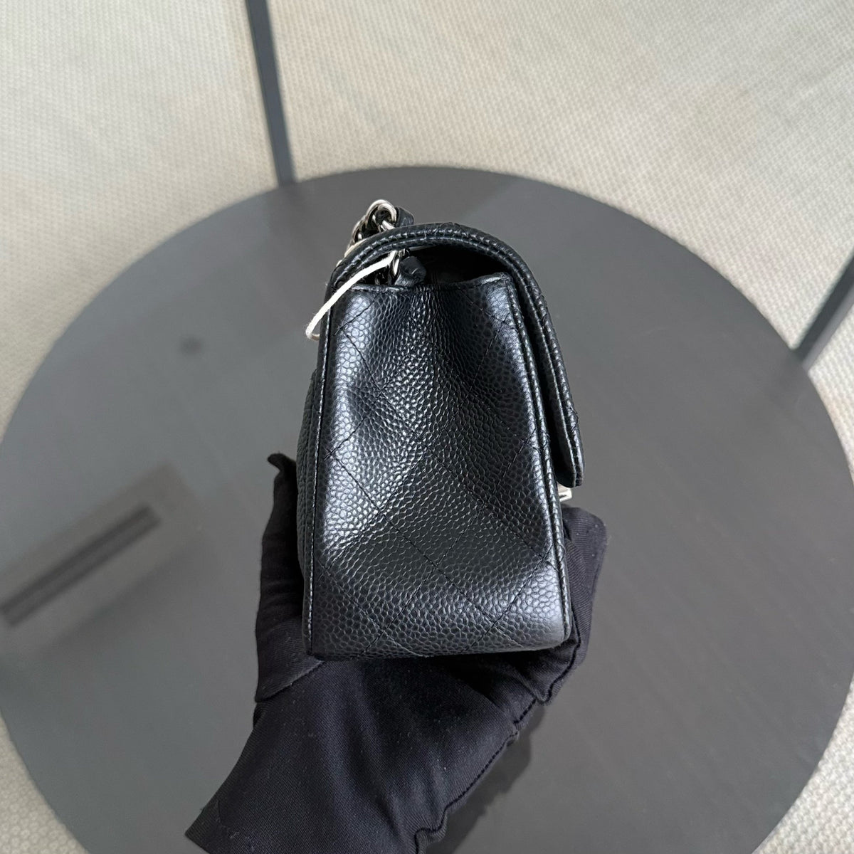 Chanel Classic Flap Mini Square - Caviar Quilted Black Silver Hardware Series 24