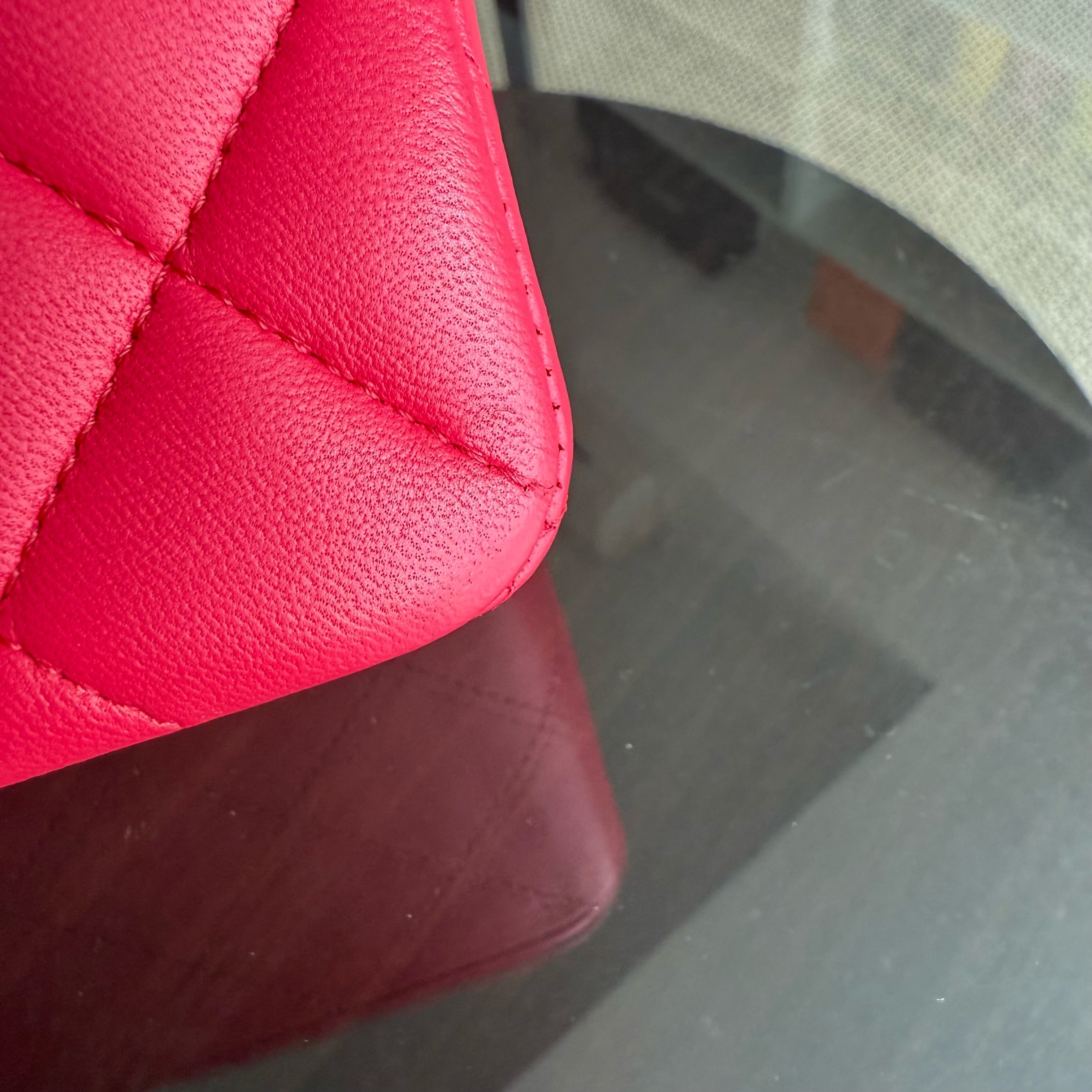 Chanel Classic Flap Small - 23CM Quilted Lambskin Red Gold Hardware Series 25