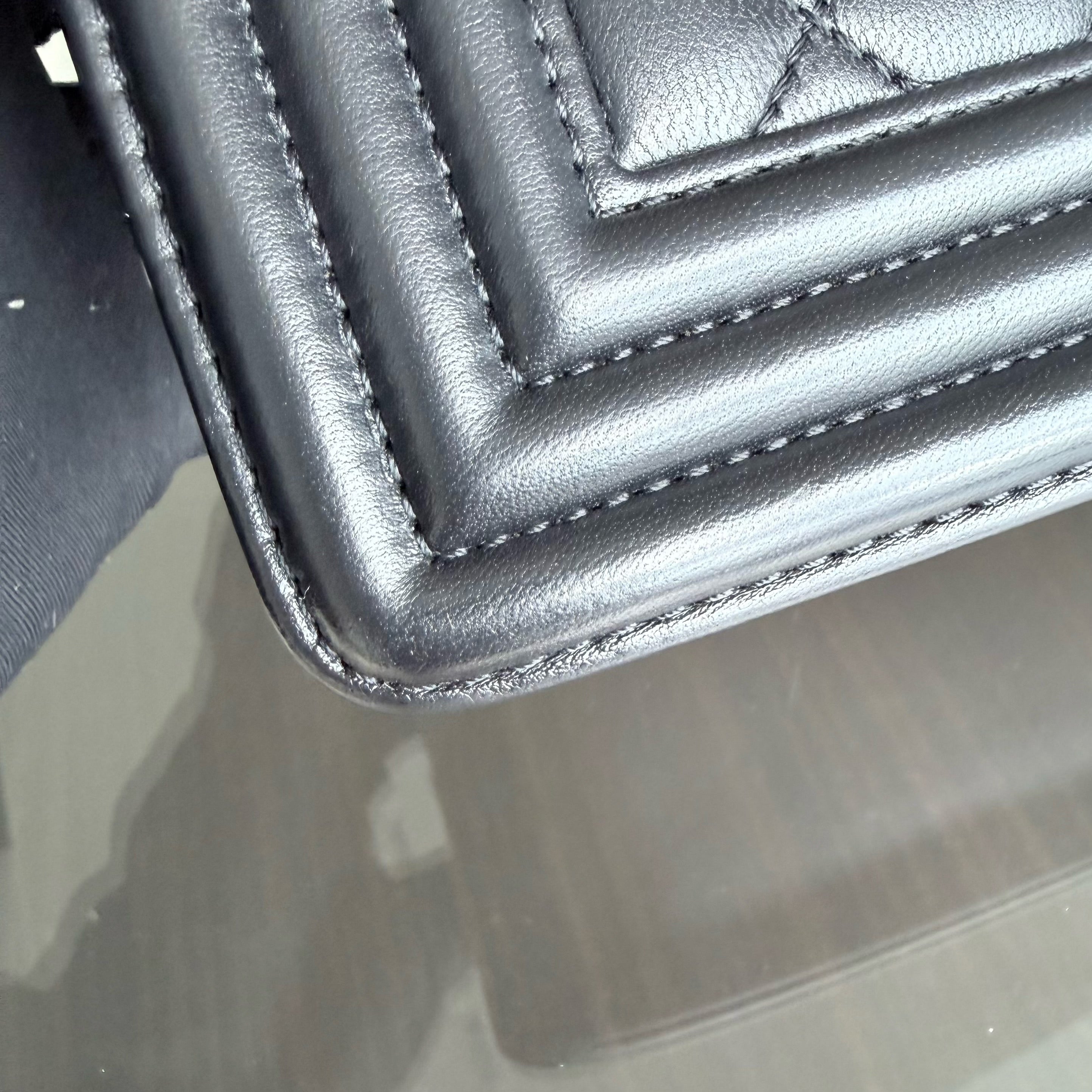 Chanel Boy Small - Quilted Lambskin Black Gold Hardware Series 24