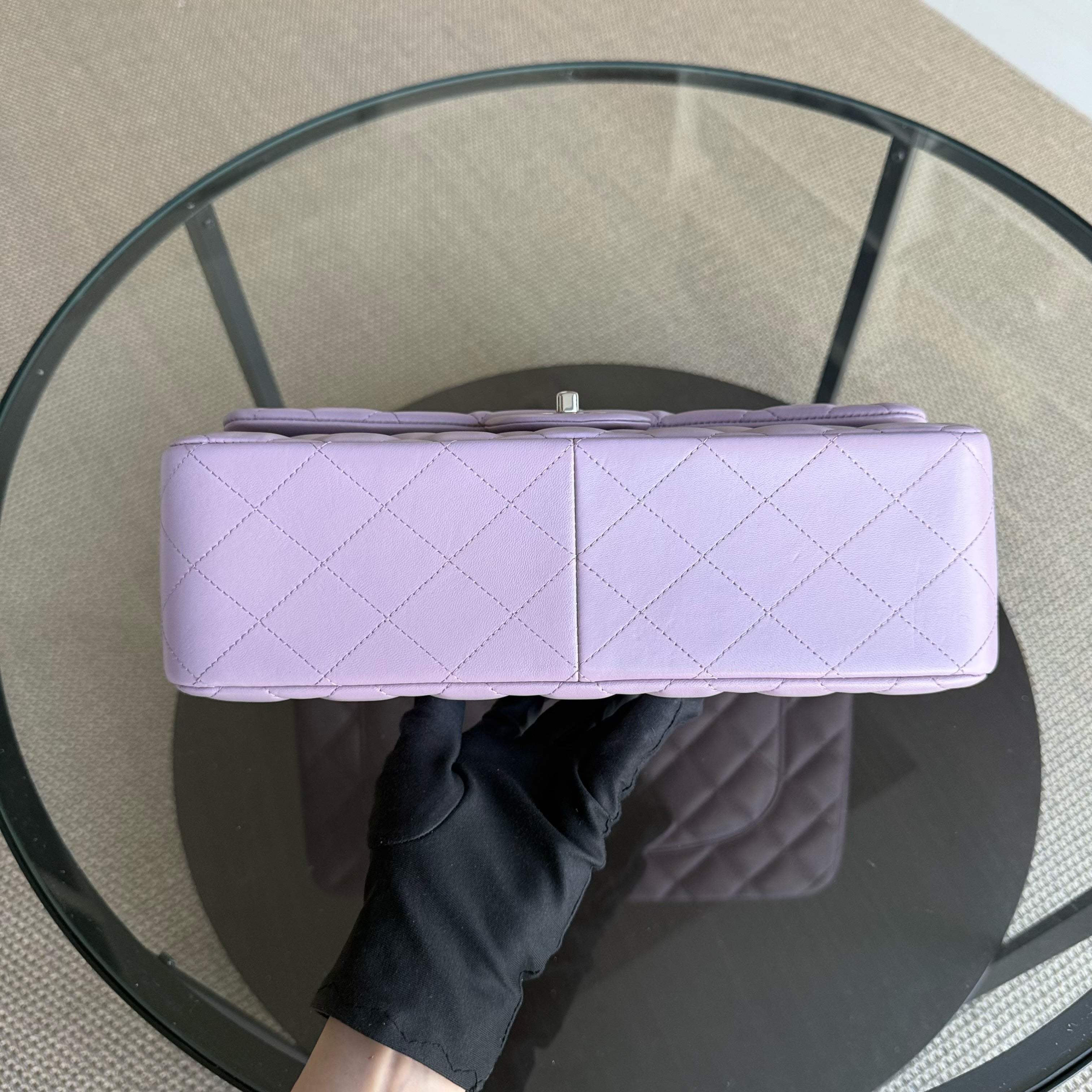 Chanel Classic Flap Jumbo - Double Flap 30CM Quilted Lambskin Light Violet Hardware Series 16