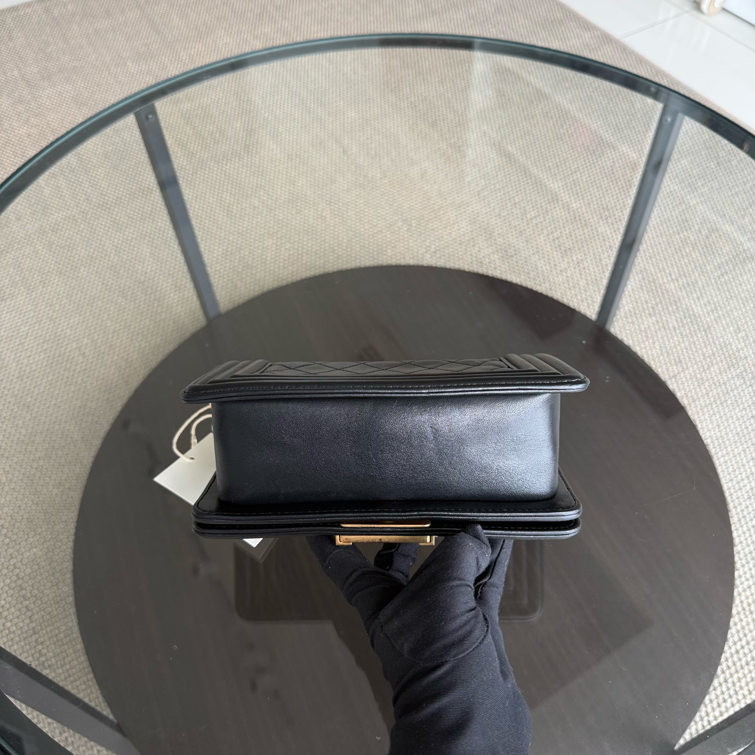 Chanel Boy Small - Quilted Lambskin Black Gold Hardware Series 24