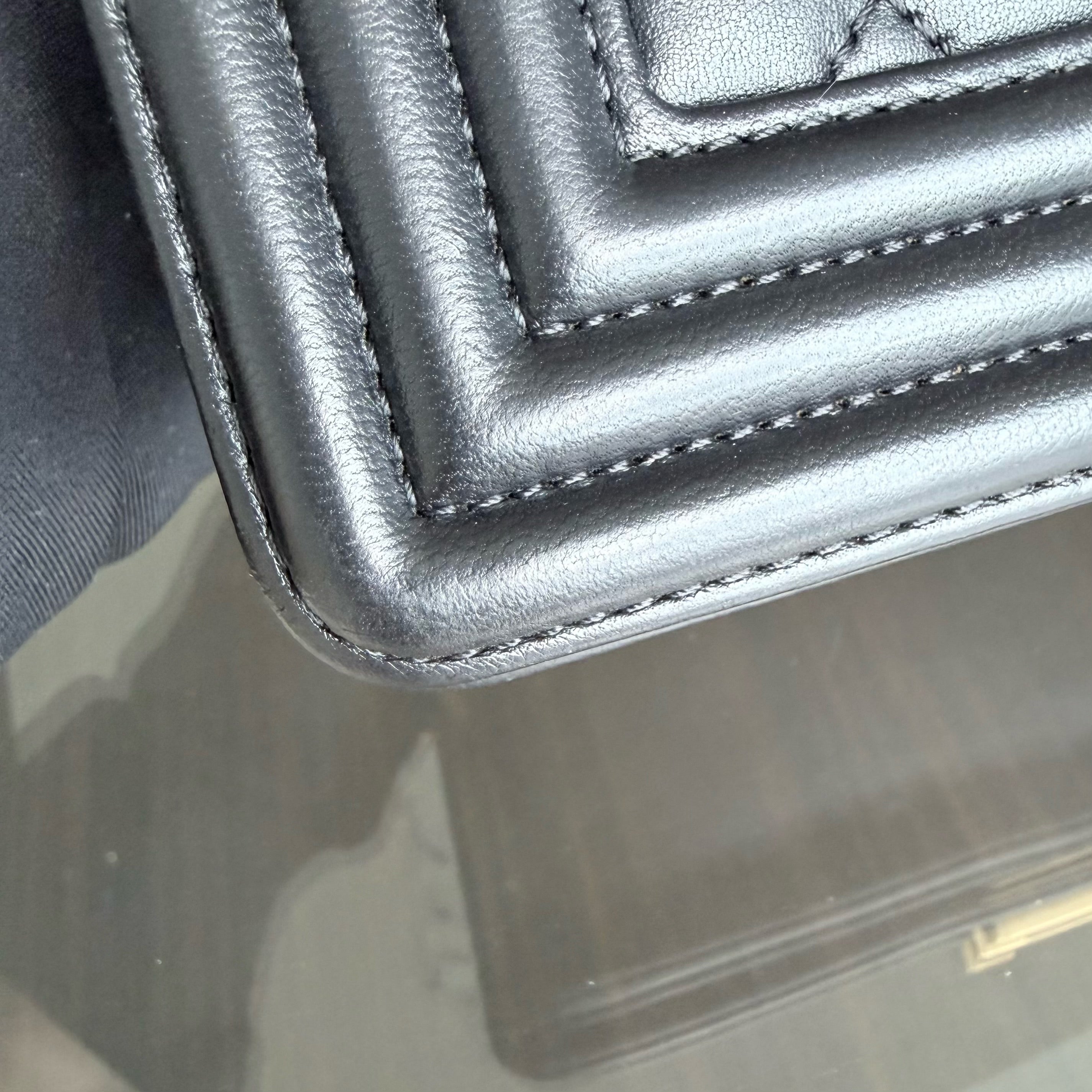 Chanel Boy Small - Quilted Lambskin Black Gold Hardware Series 24