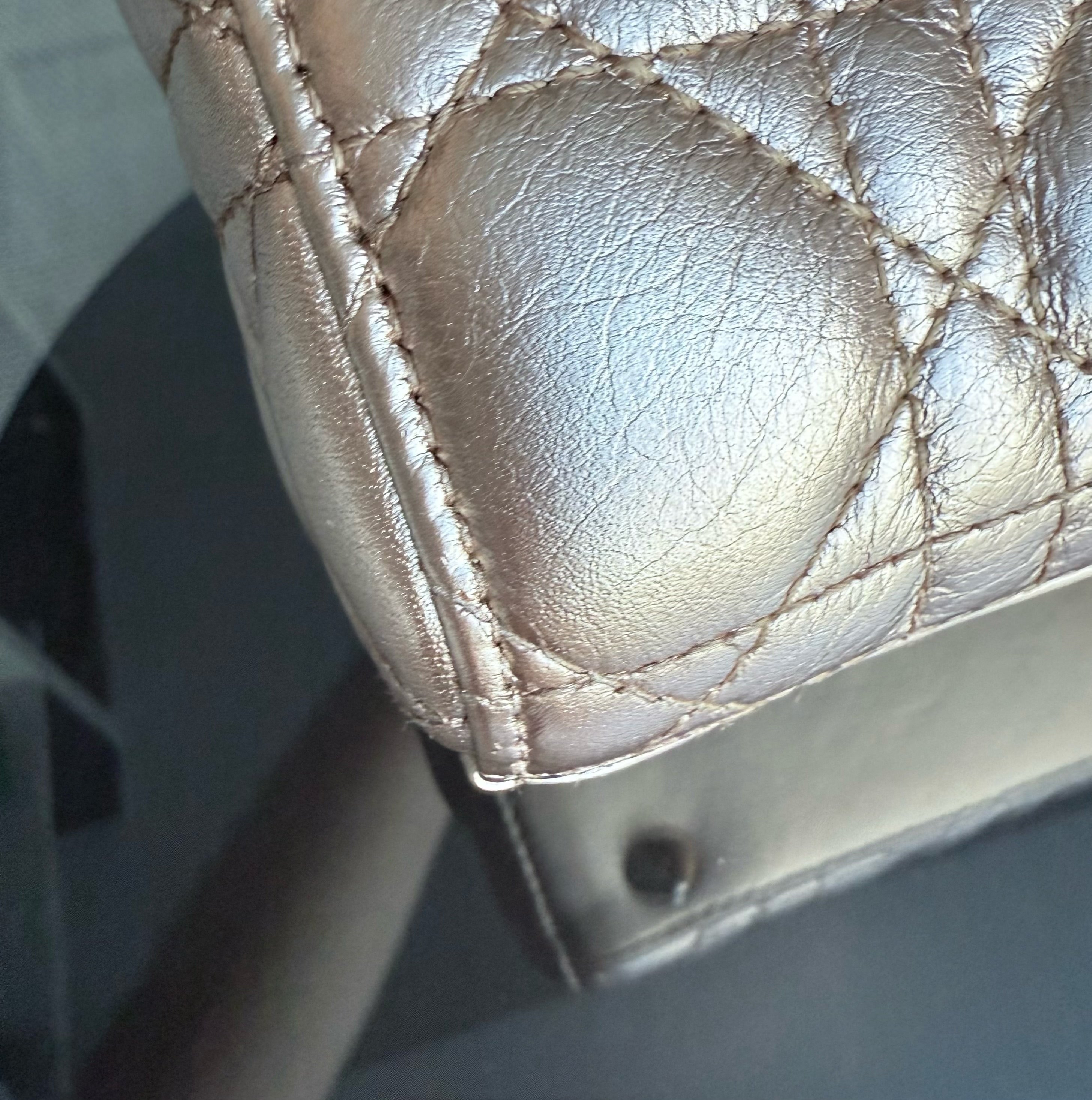 Dior Lady Small Flap ABC - Cannage Calfskin Gold Metallic Gold Hardware MyABC