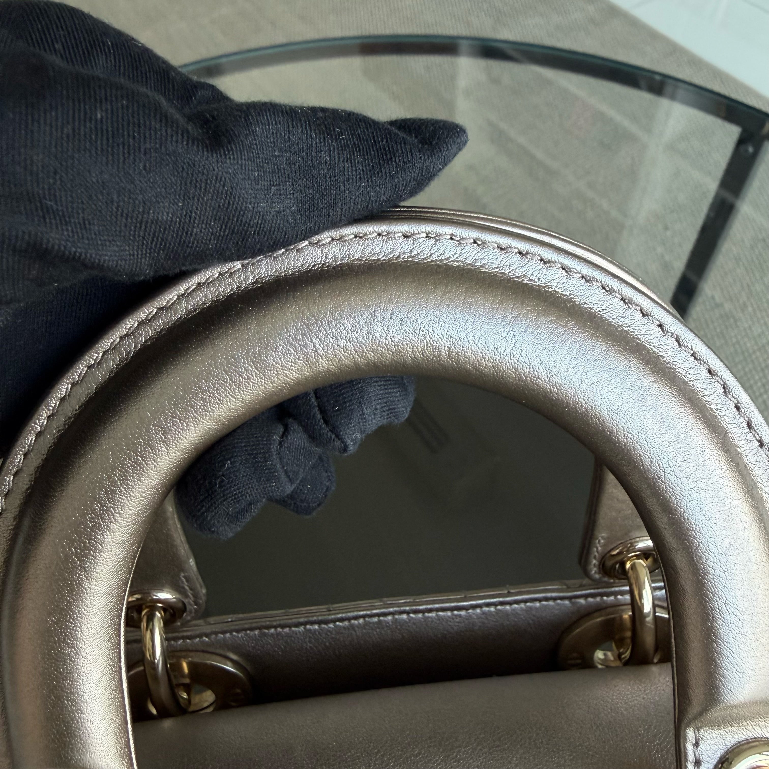 Dior Lady Small Flap ABC - Cannage Calfskin Gold Gold Hardware MyABC