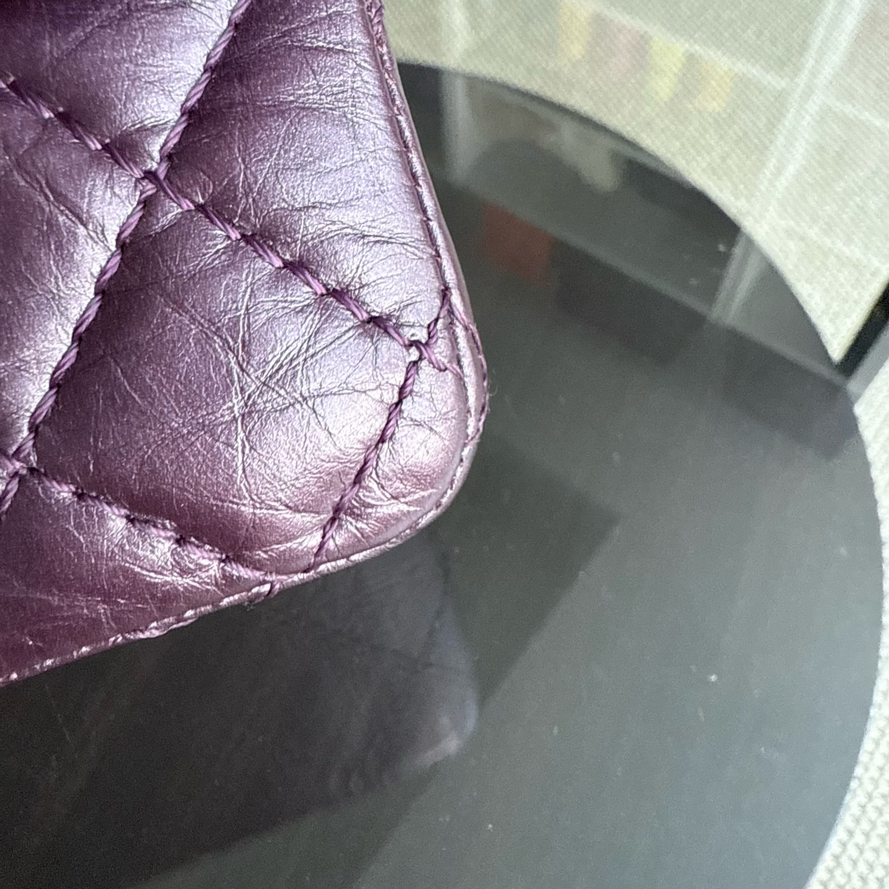 Chanel 2.55 Reissue Mini - 20CM Quilted Calfskin Purple Silver Hardware Series 16