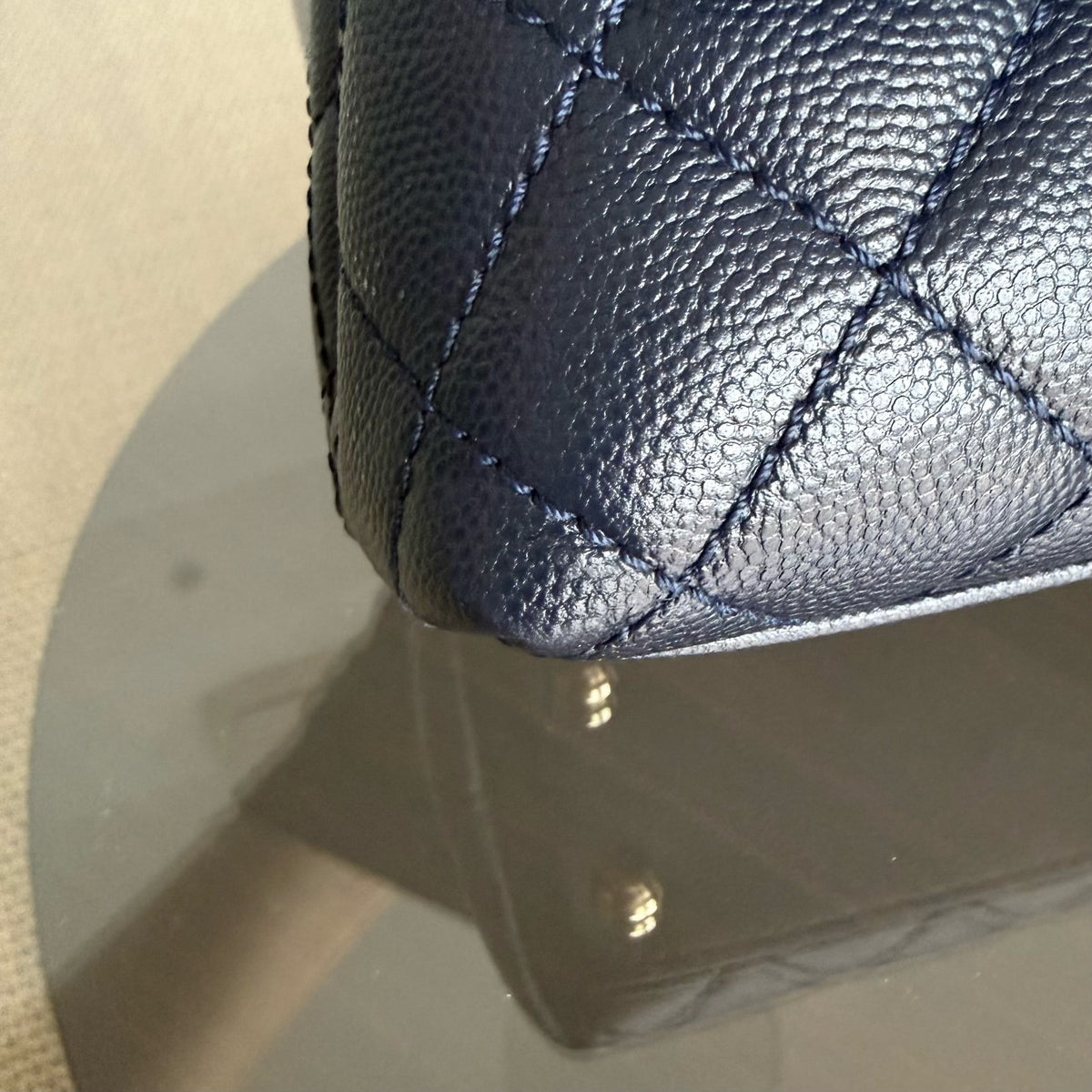 Chanel Coco Handle Small - Caviar Quilted Midnight Blue Gold Hardware Series 30
