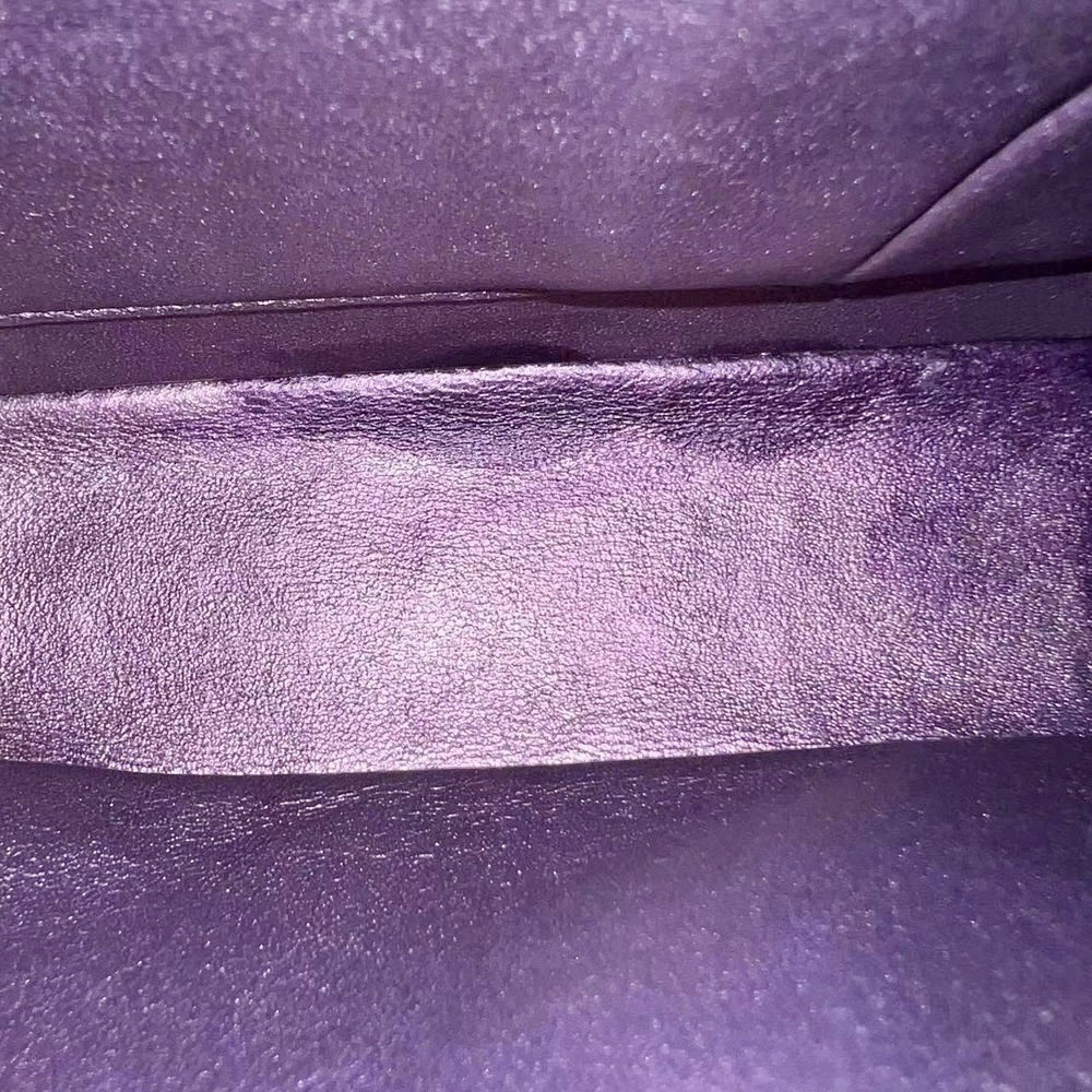 Chanel Classic Flap Quilted Lambskin Purple Silver Hardware Series 24