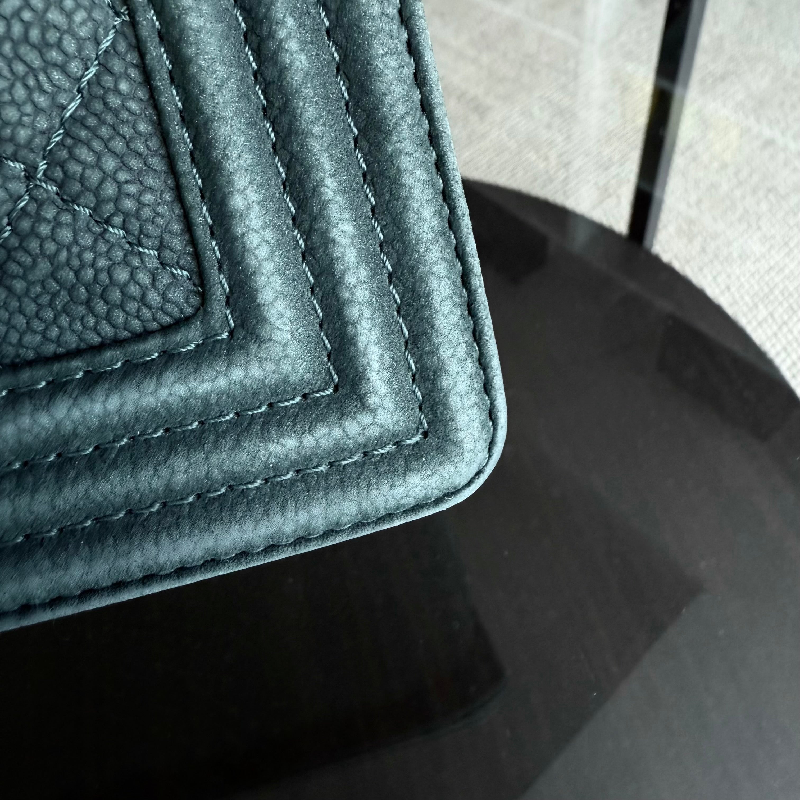 Chanel Boy Large - 30CM Quilted Caviar Black Silver Hardware Series 18