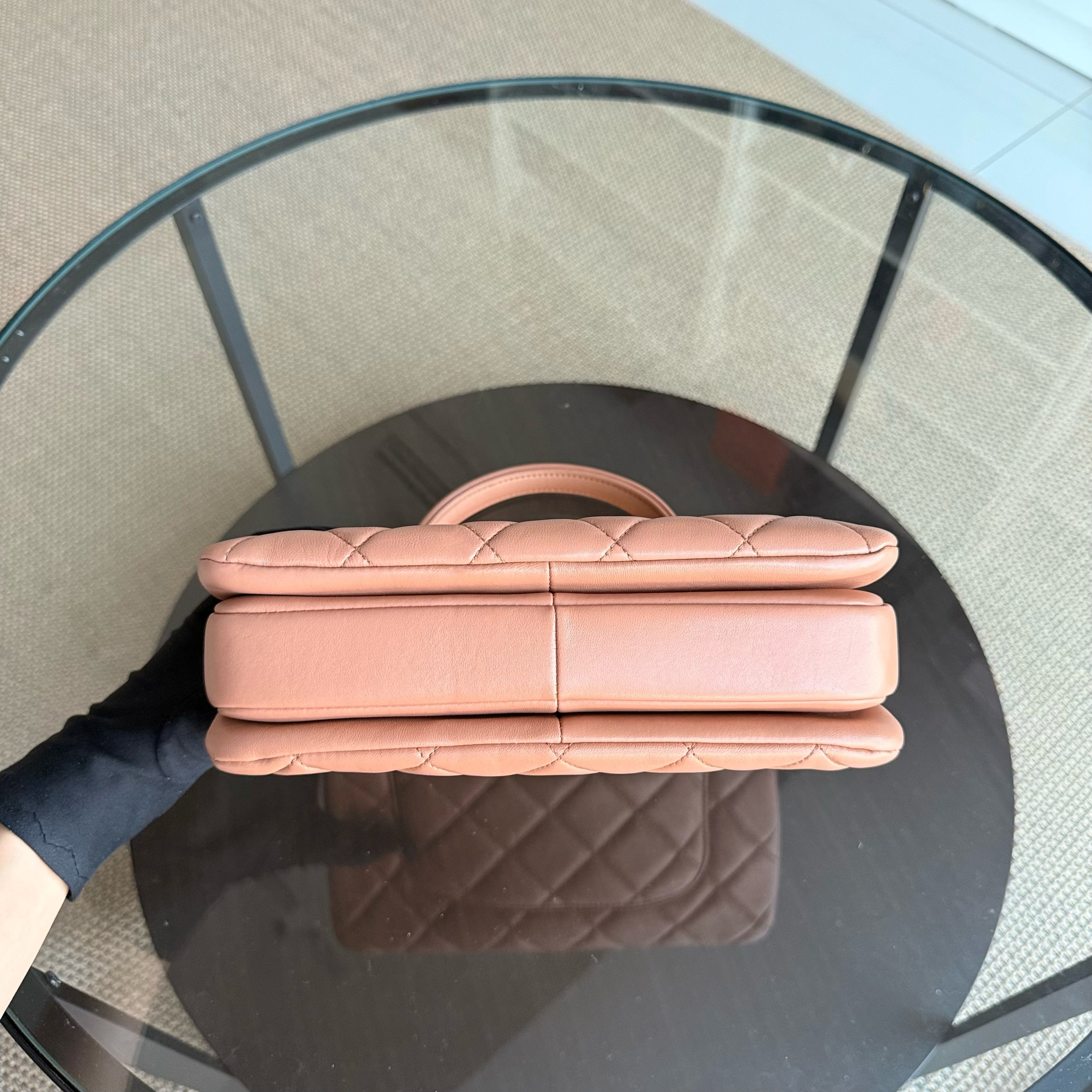 Chanel Trendy CC Small - Cannage Lambskin Blush Gold Hardware Series 23