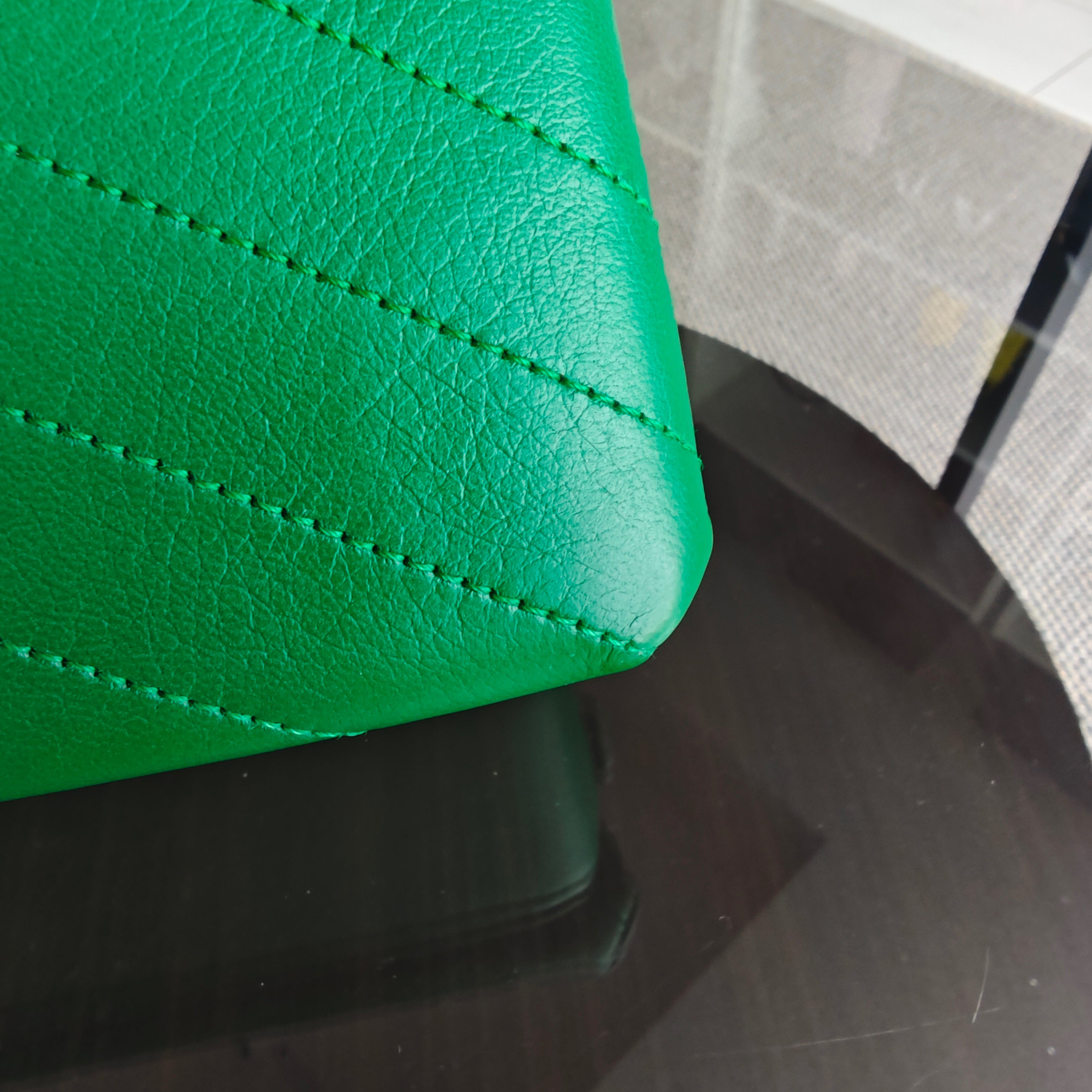 Chanel Coco Chevron Bag - Calfskin Green Gold Hardware Series 25