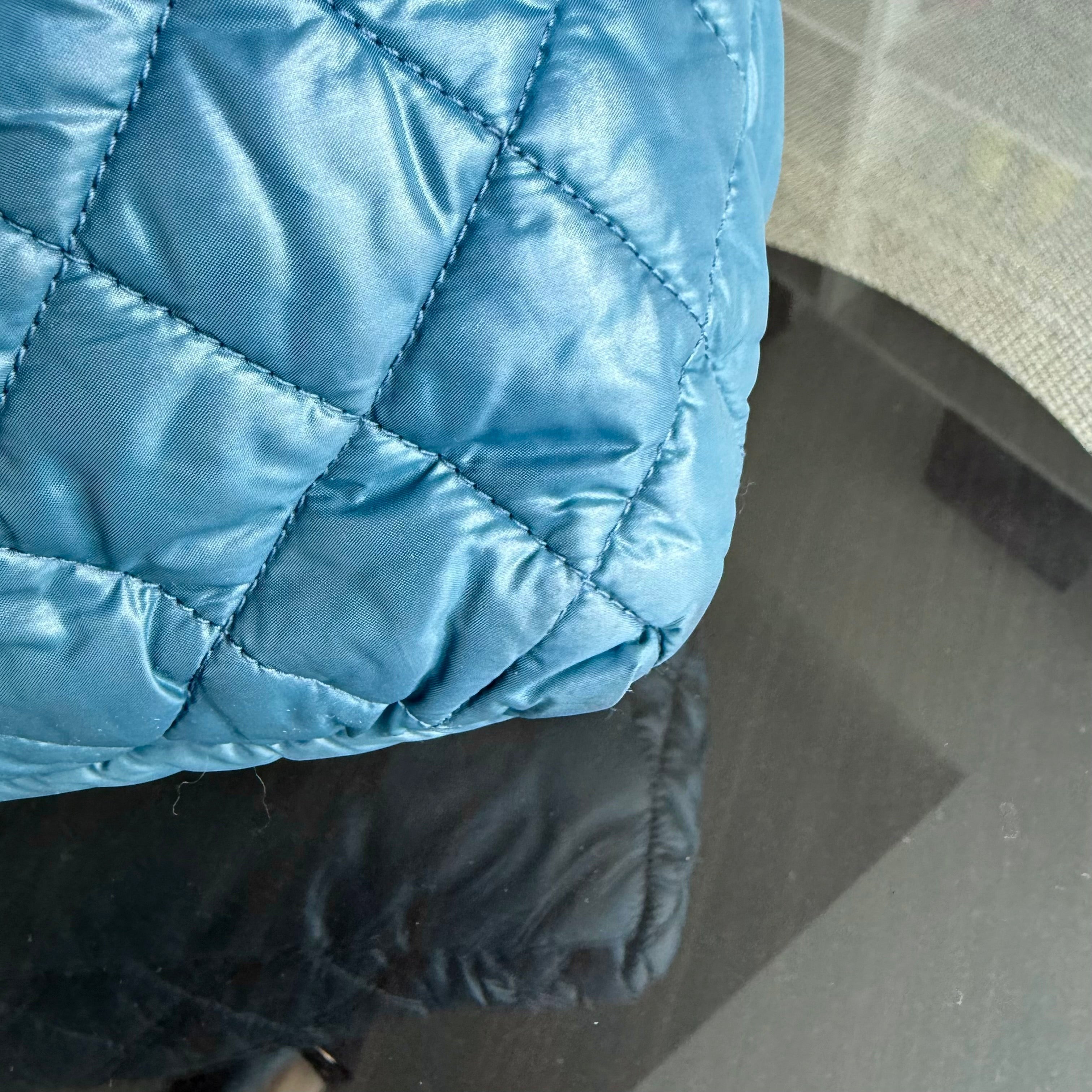Chanel Coco Cocoon Quilted Nylon Tote Blue No 13