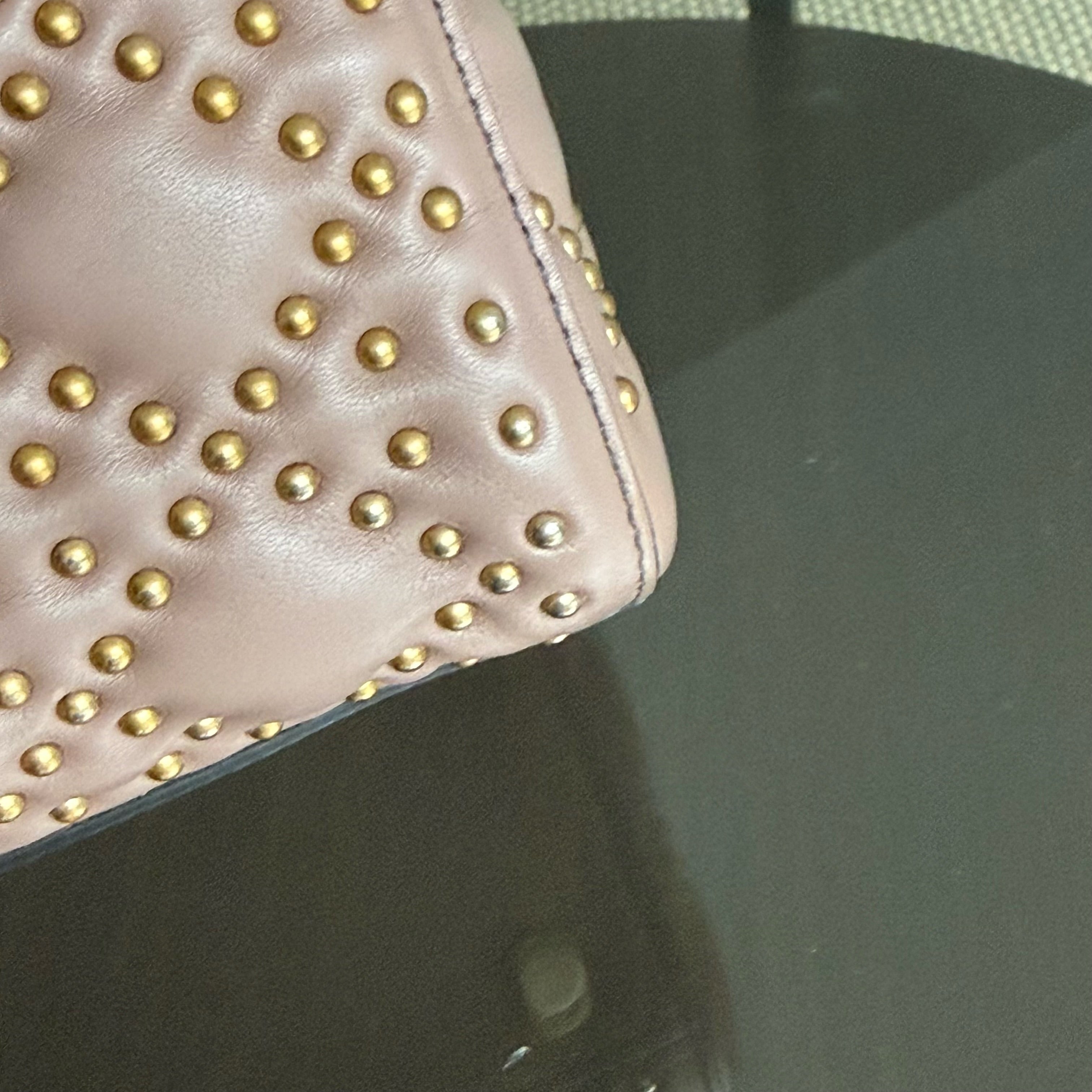 Dior Lady Medium Flap - Studded Cannage Blush Gold Hardware