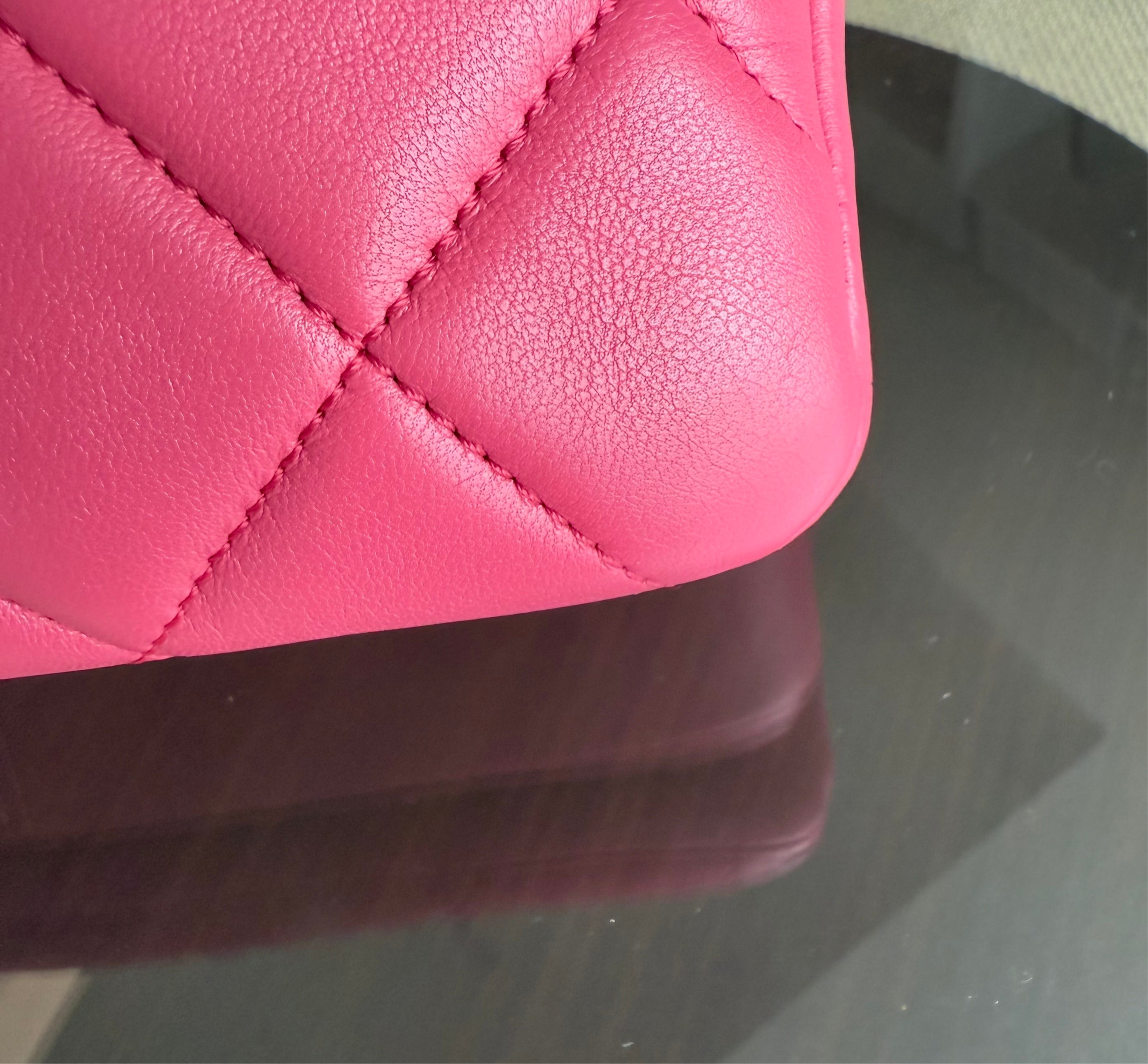 Chanel Trendy CC Small - Quilted Lambskin Hot Pink Gold Hardware Series 24