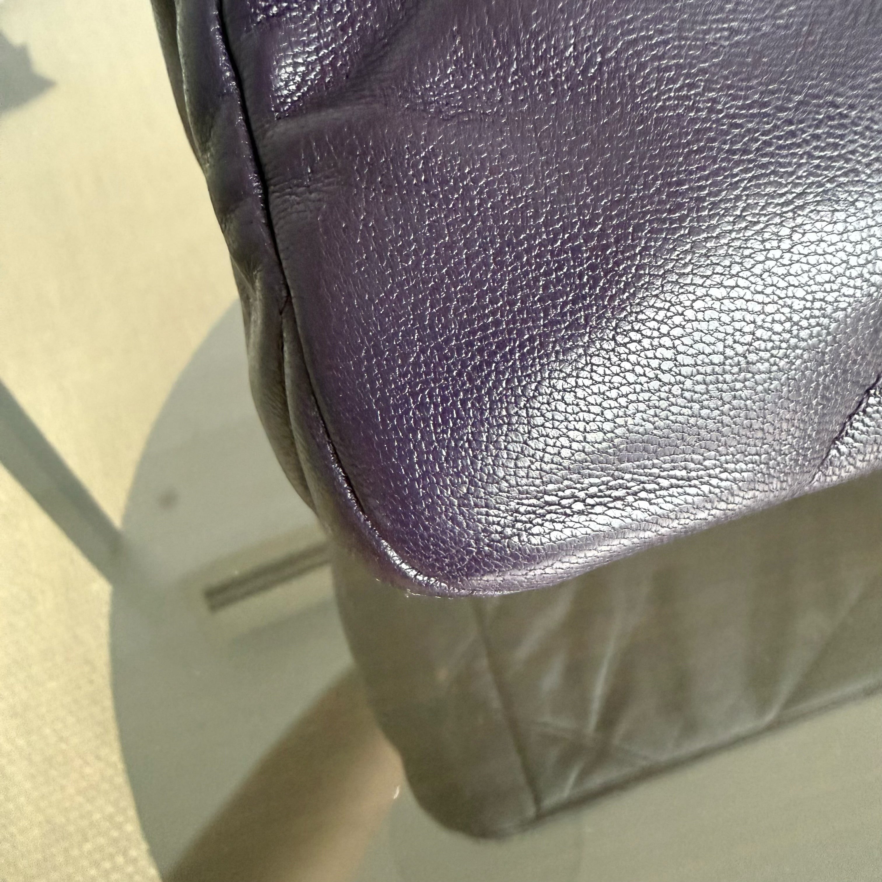 Chanel 19Bag C19 Small - Quilted Goatskin Dark Purple Gold Two-tone Hardware Series 30