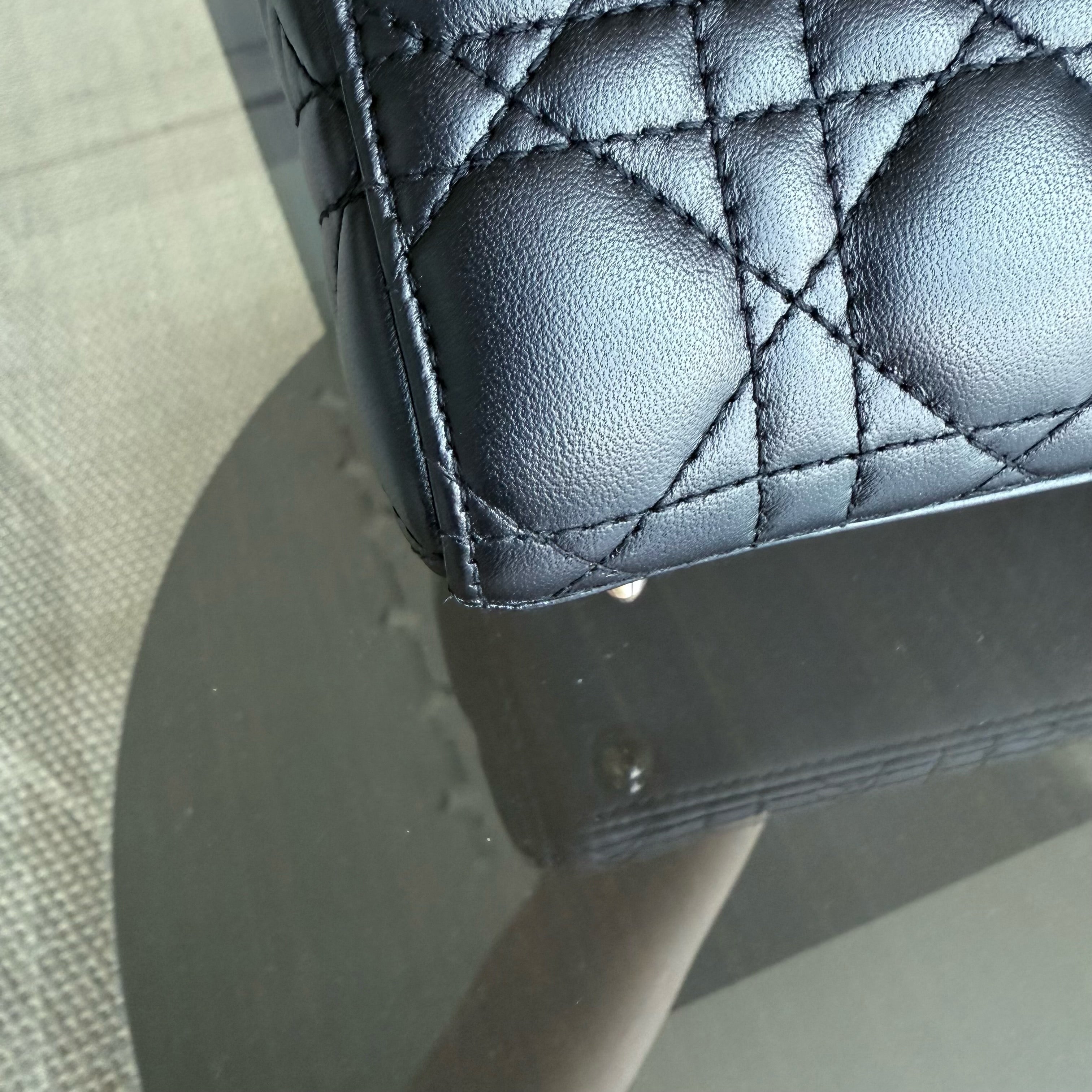 Dior Lady Small Flap MyABC - Cannage Lambskin Black Gold Hardware ABC Charm