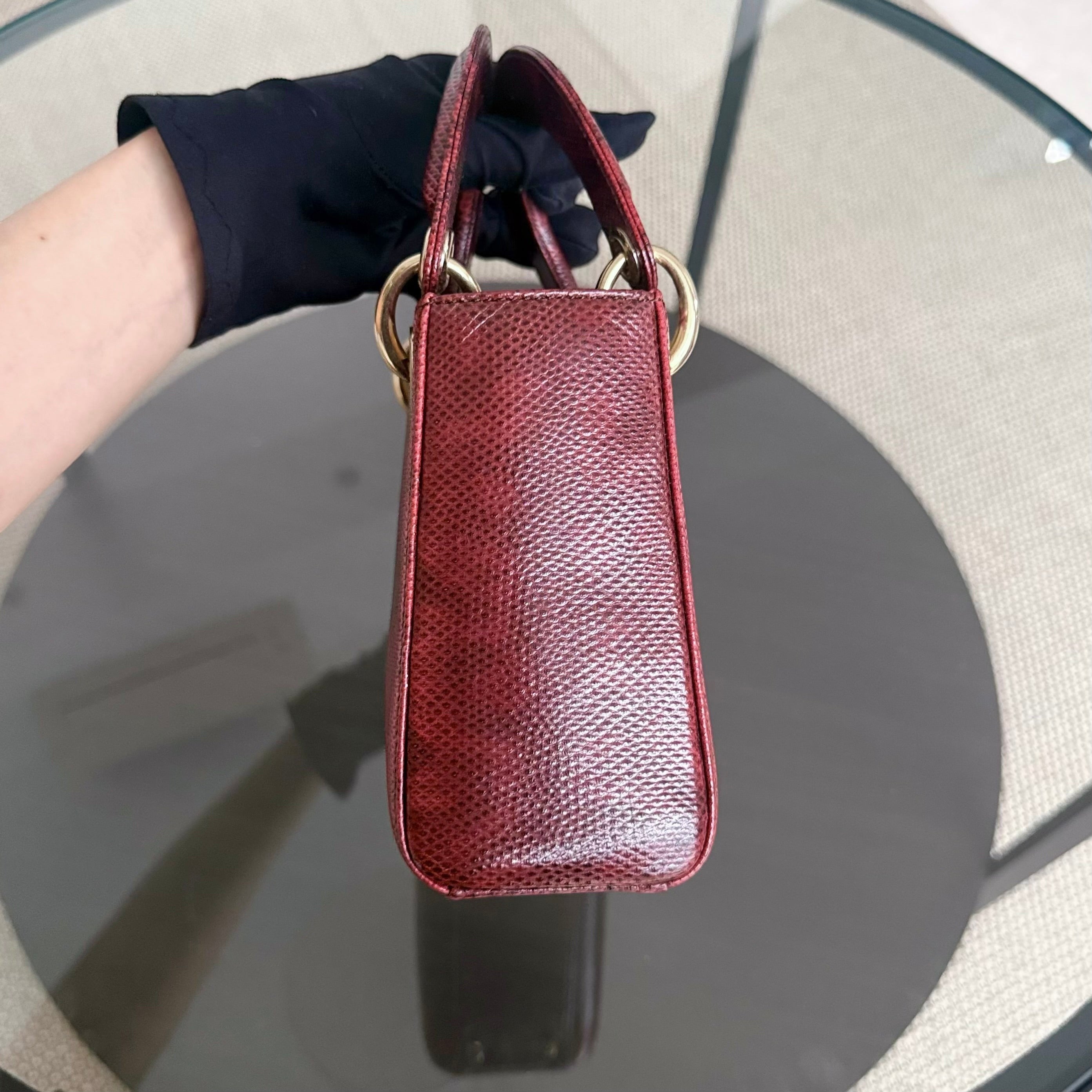 Dior Lady Mini - Exotic Lizard Gold Hardware