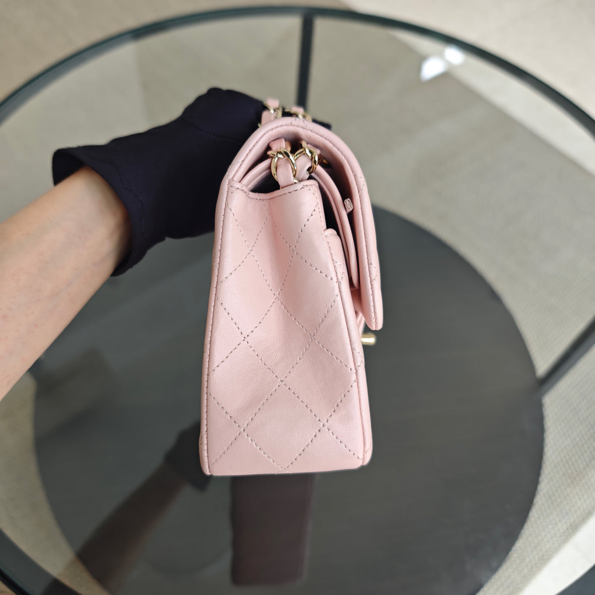 Chanel Classic Flap Small - Lambskin 23CM Light Pink Gold Hardware Series 23