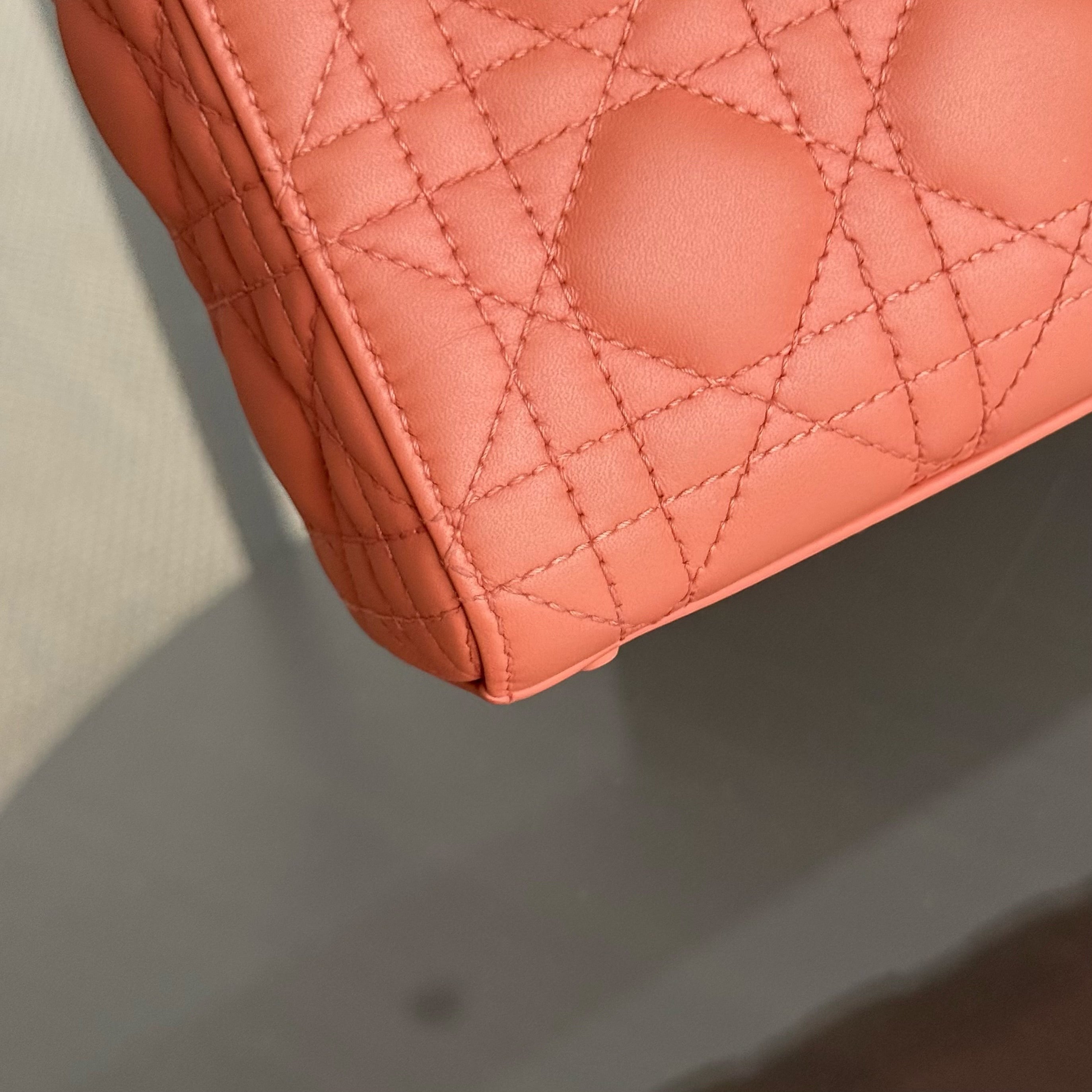 Dior Lady Mini - Cannage Calfskin So Caramel Matte Hardware Chain Strap
