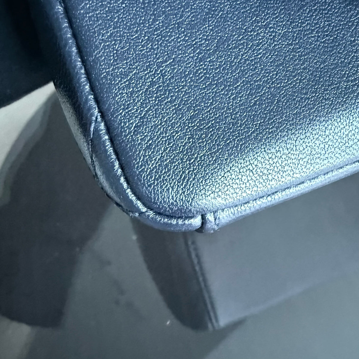 Chanel Mademoiselle Seasonal Flap - Cannage Calfskin Blue Gold Hardware Series 23