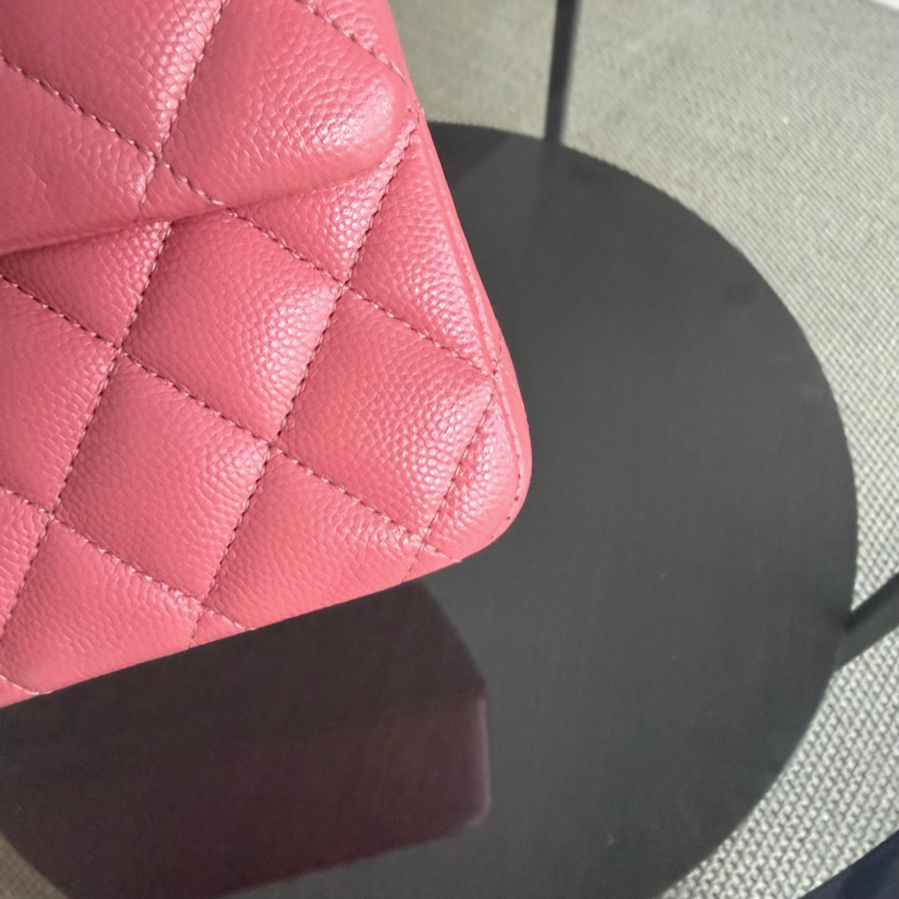 Chanel Classic Flap Medium - 25CM Quilted Caviar Barbie Pink Gold Hardware Series 28