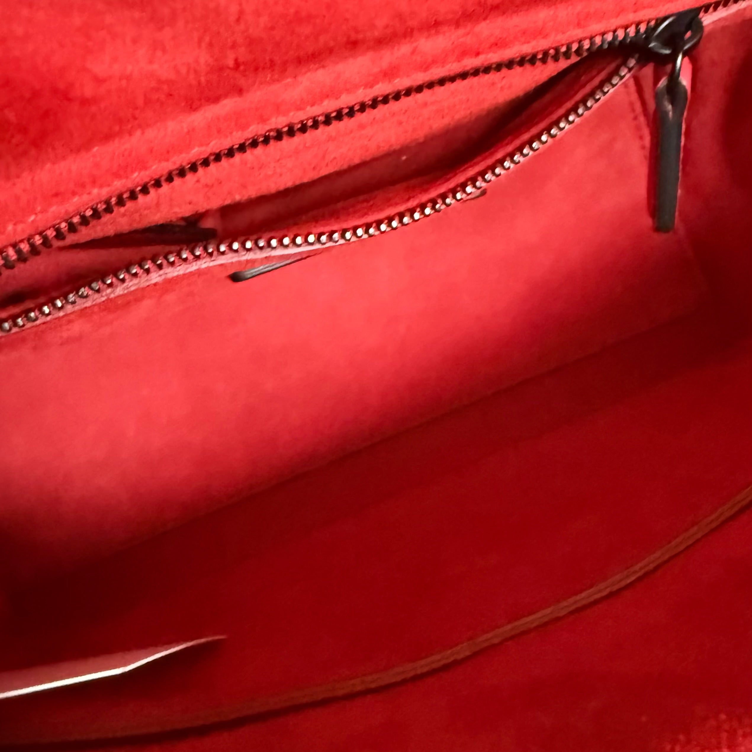 Dior Lady Medium Flap - Studded Cannage Calfskin Red Black Hardware