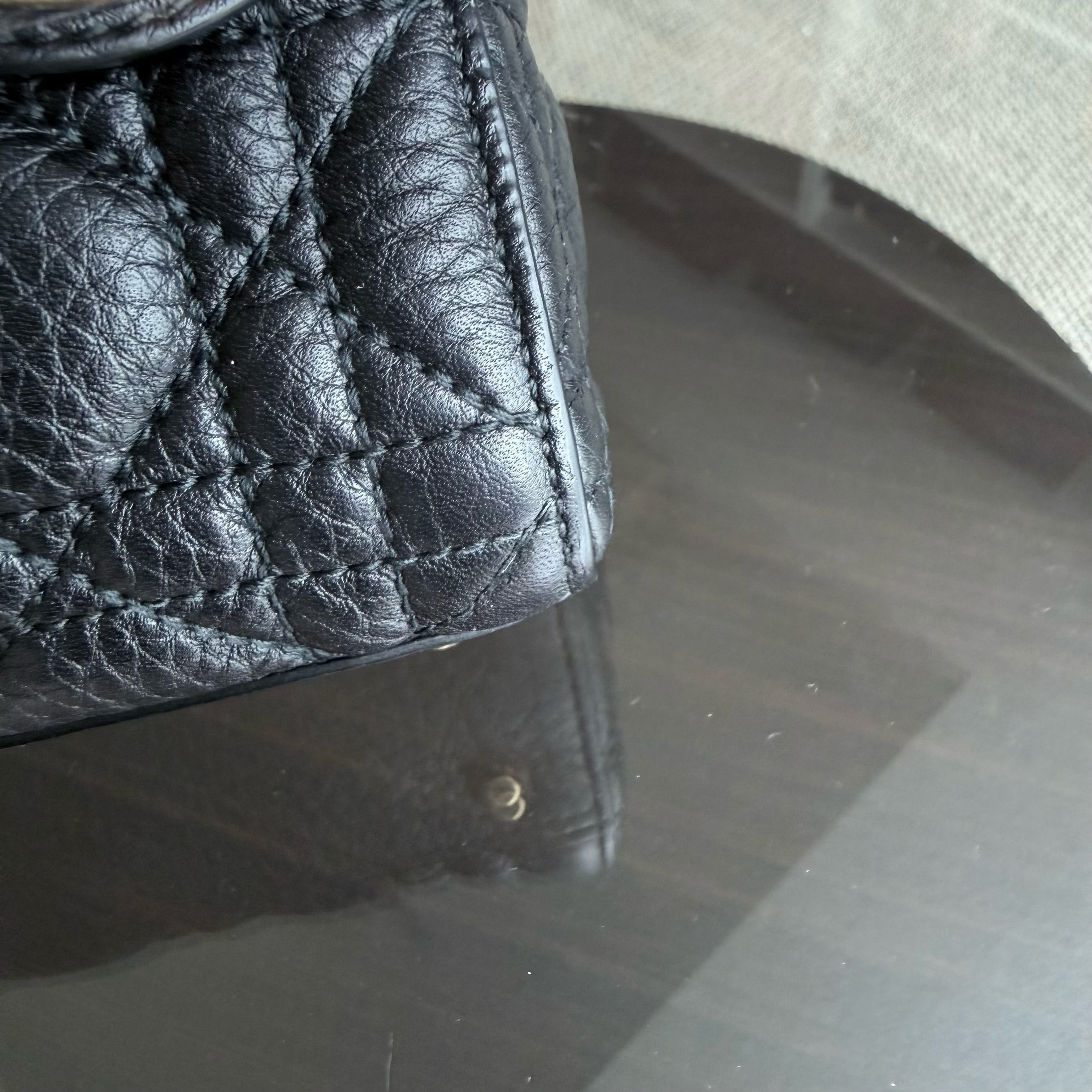 Dior Lady Mini - Cannage Grained Calfskin Black Gold Hardware