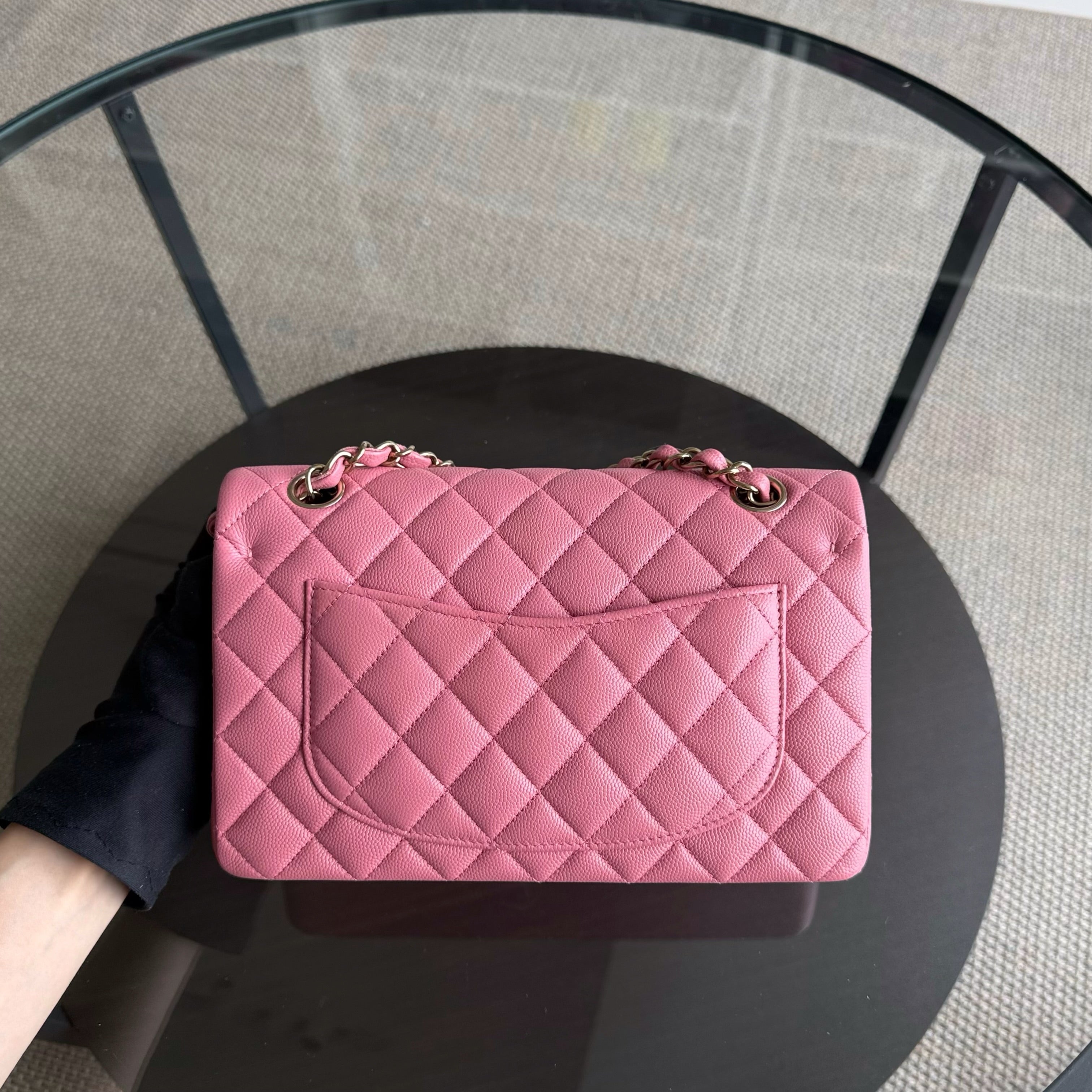 Chanel Classic Flap Small - Caviar 23CM Quilted Barbie Pink Gold Hardware Microchip