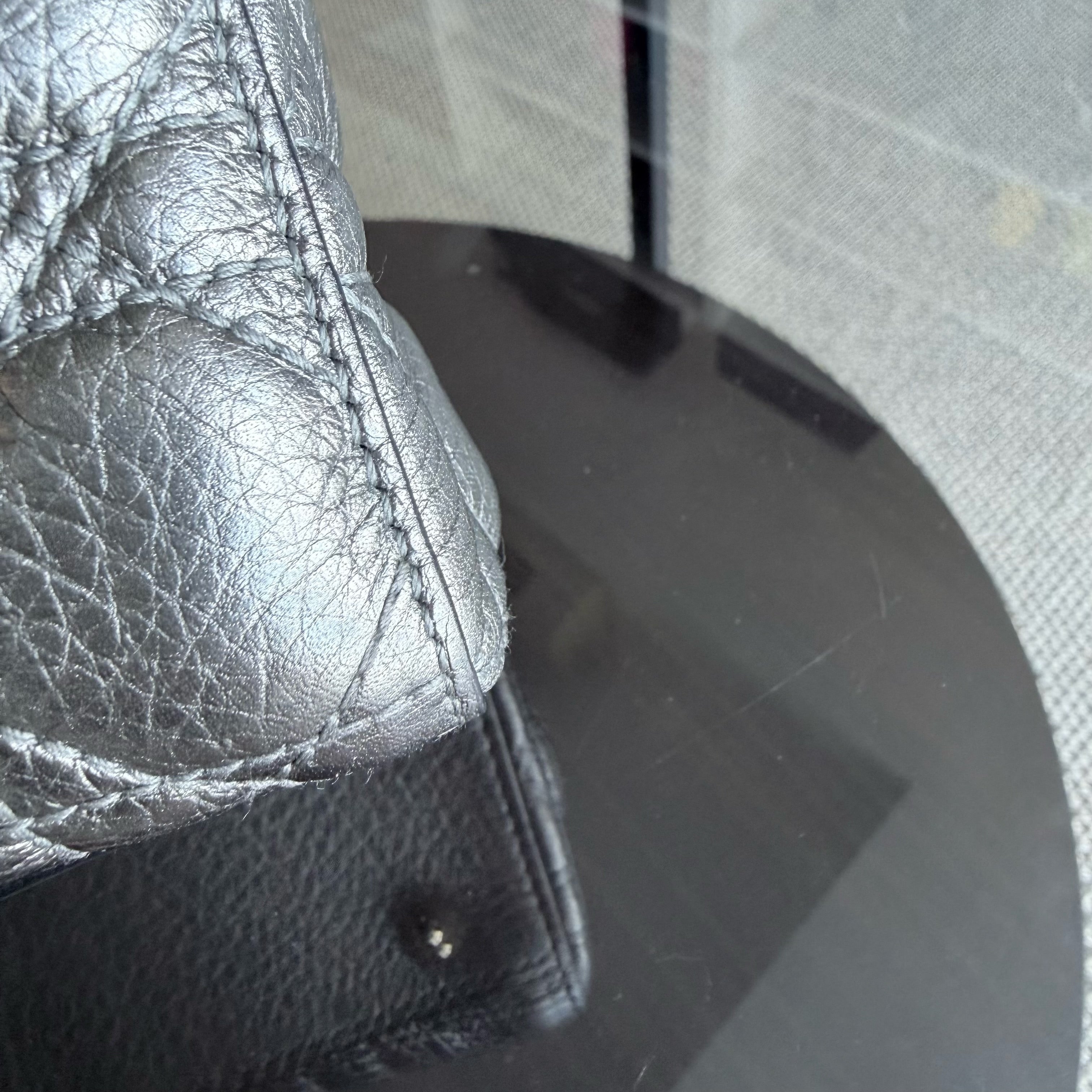 Dior Lady Small - Cannage Gray Calfskin Gold Hardware