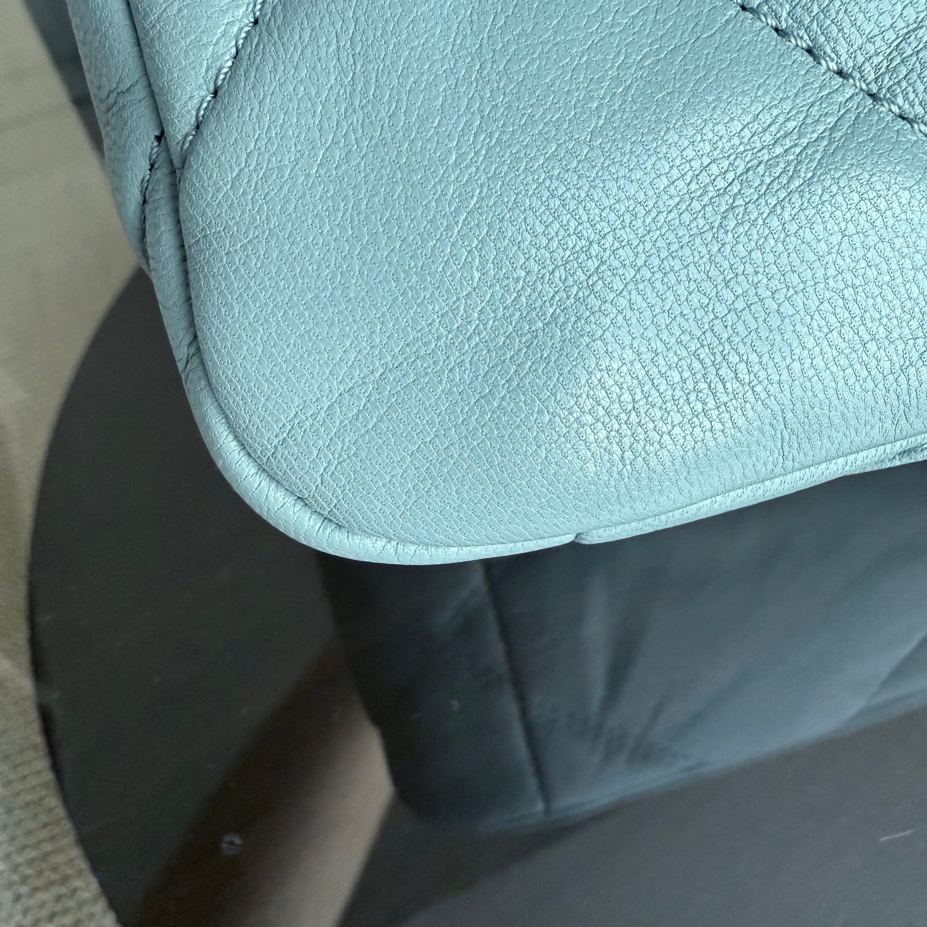 Chanel C19 Small 19 Bag Quilted Goatskin Light Blue Two-Tone Hardware Series 30