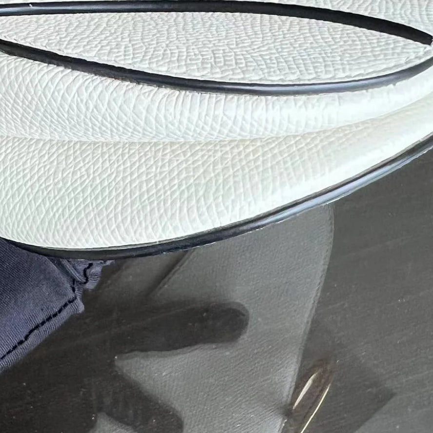 *With Strap, Caviar* Dior Saddle Small 21CM Caviar White GHW