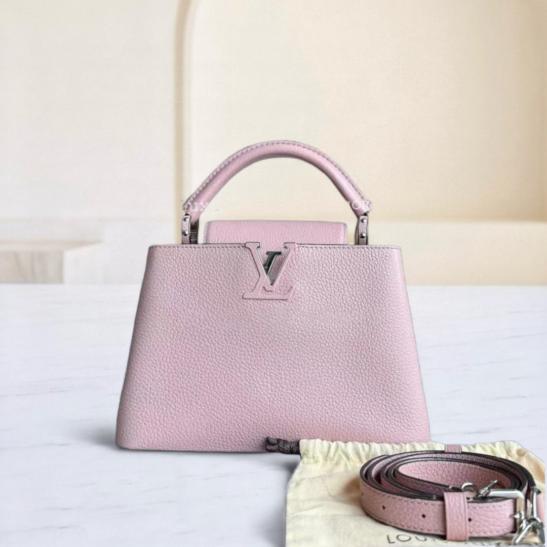 Louis Vuitton Capucines - BB Taurillon Calfskin Rose Jasmin Silver Hardware
