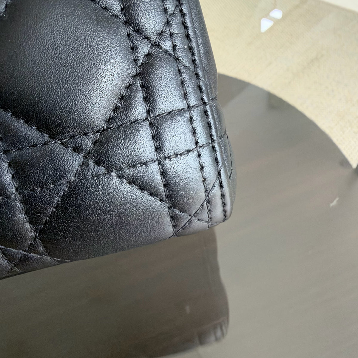 *Flap Open* Dior Lady Medium - Calfskin So Black Black Hardware