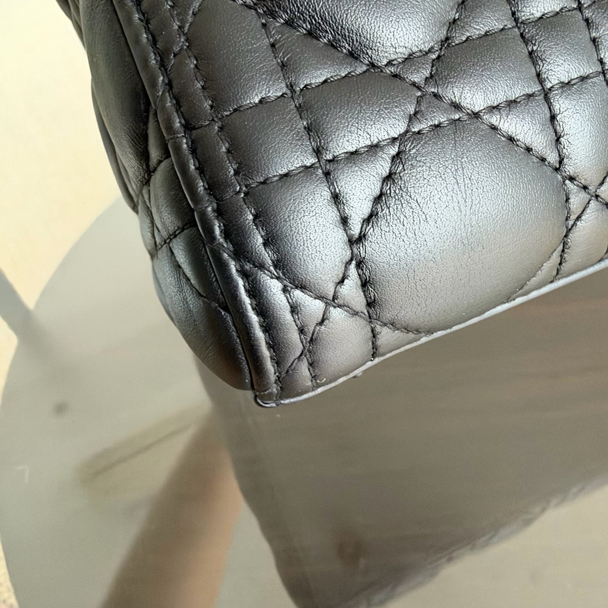 *Flap Open* Dior Lady Medium - Calfskin So Black Black Hardware