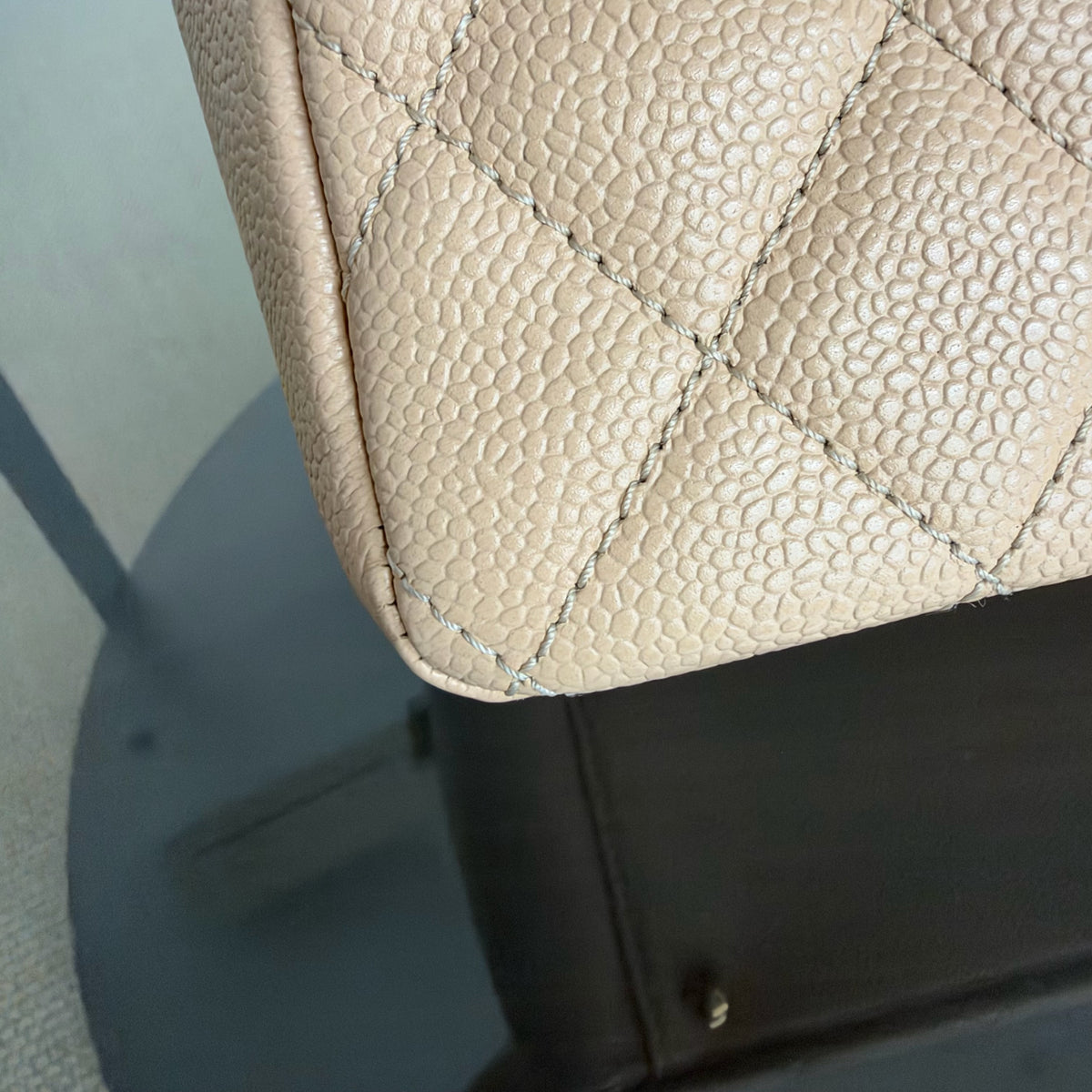Chanel Petite Timeless Tote - PTT Caviar Quilted Biege Gold Hardware Series 15