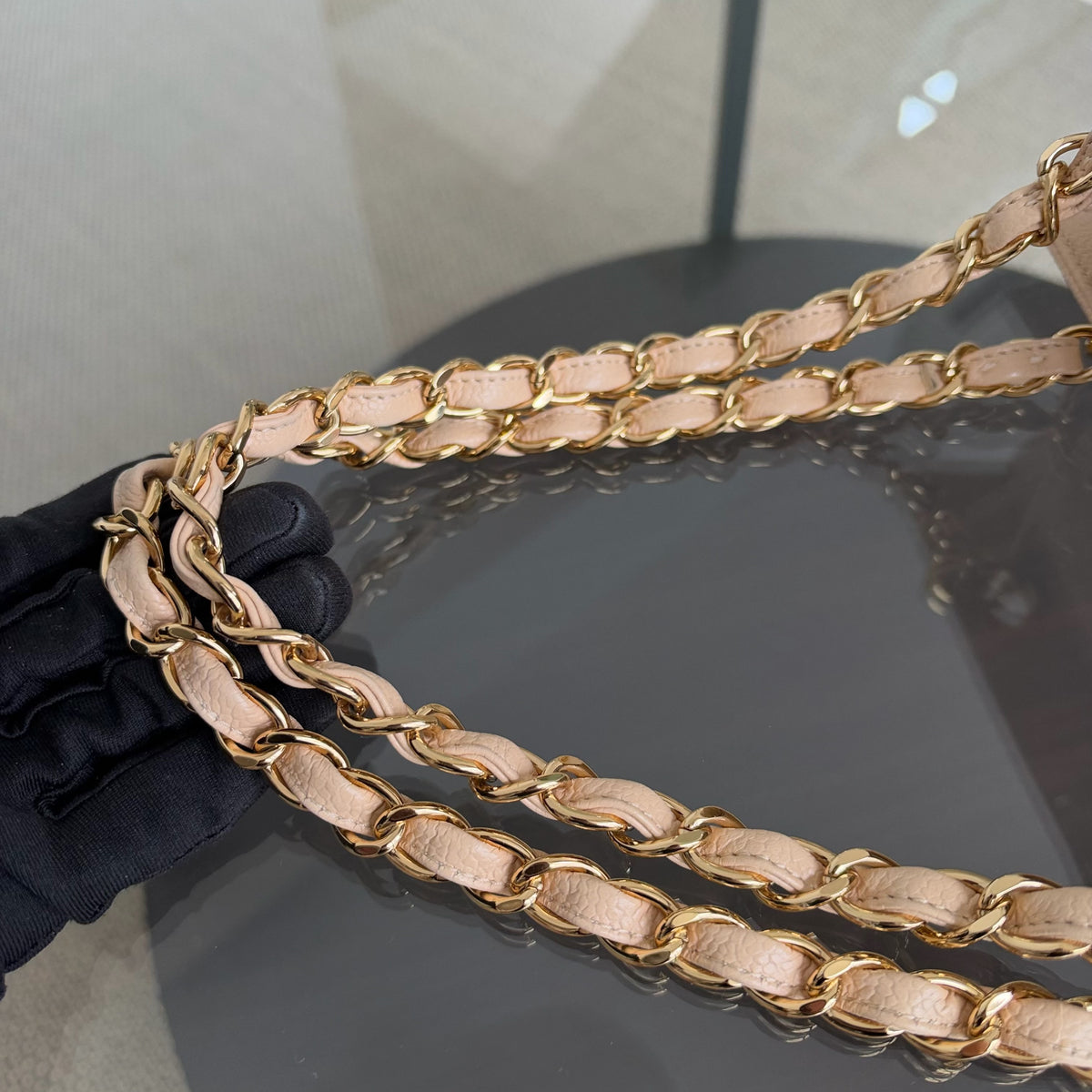 Chanel Petite Timeless Tote - PTT Caviar Quilted Biege Gold Hardware Series 15