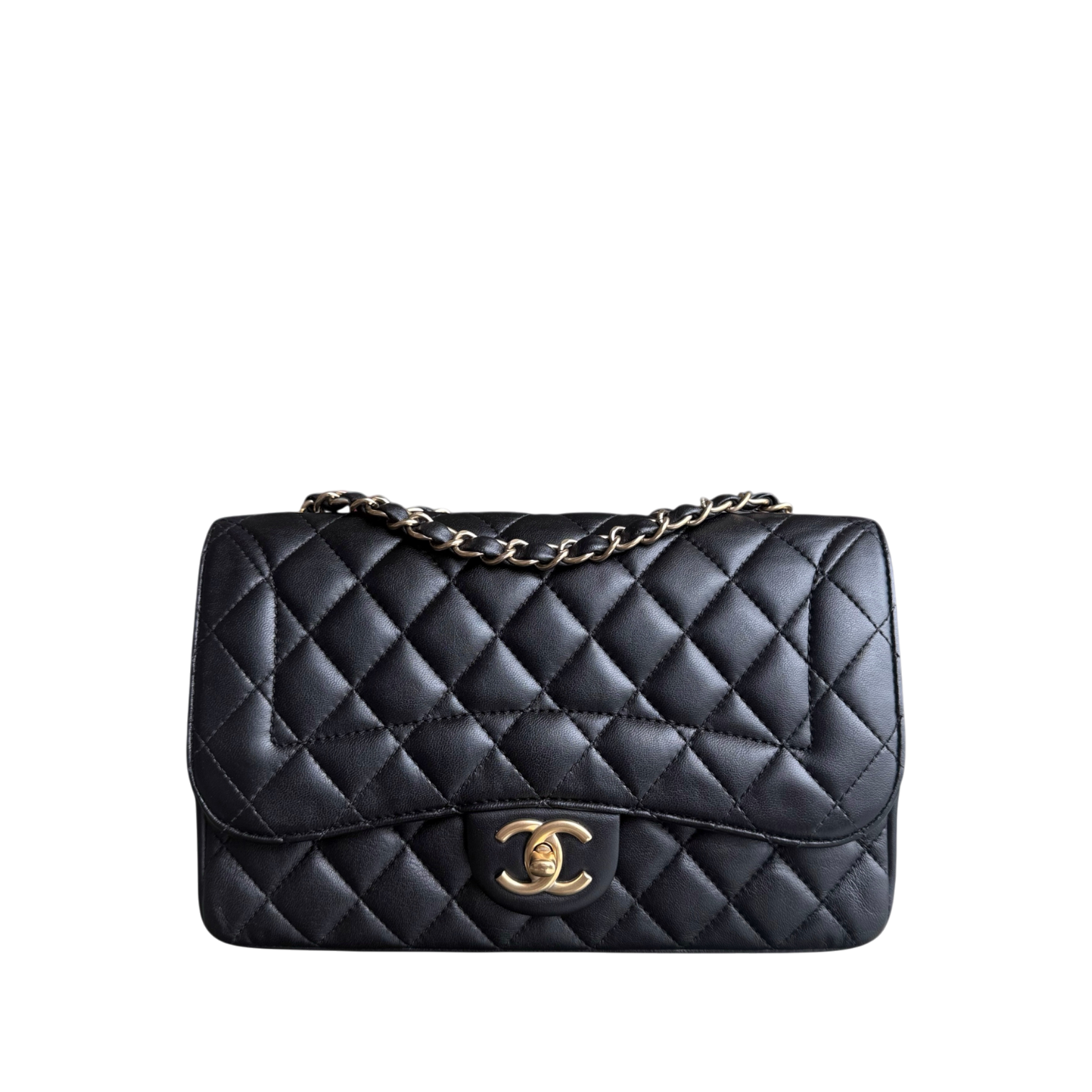 Chanel Chic Flap Seasonal Flap Medium - 25CM Quilted Lambskin Black Gold Hardware Series 21