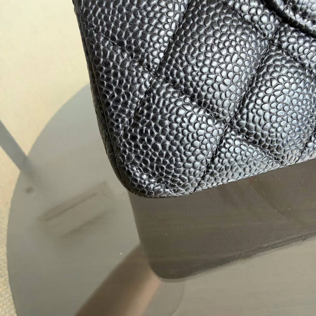 Chanel Classic Flap Medium - 25CM Quilted Caviar Black Gold Hardware Series 17