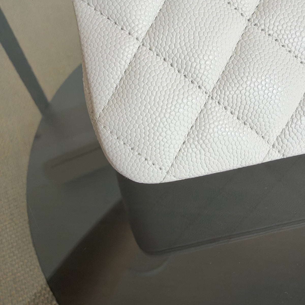 Chanel Classic Flap Medium - Caviar Quilted White Gold Hardware Series 29