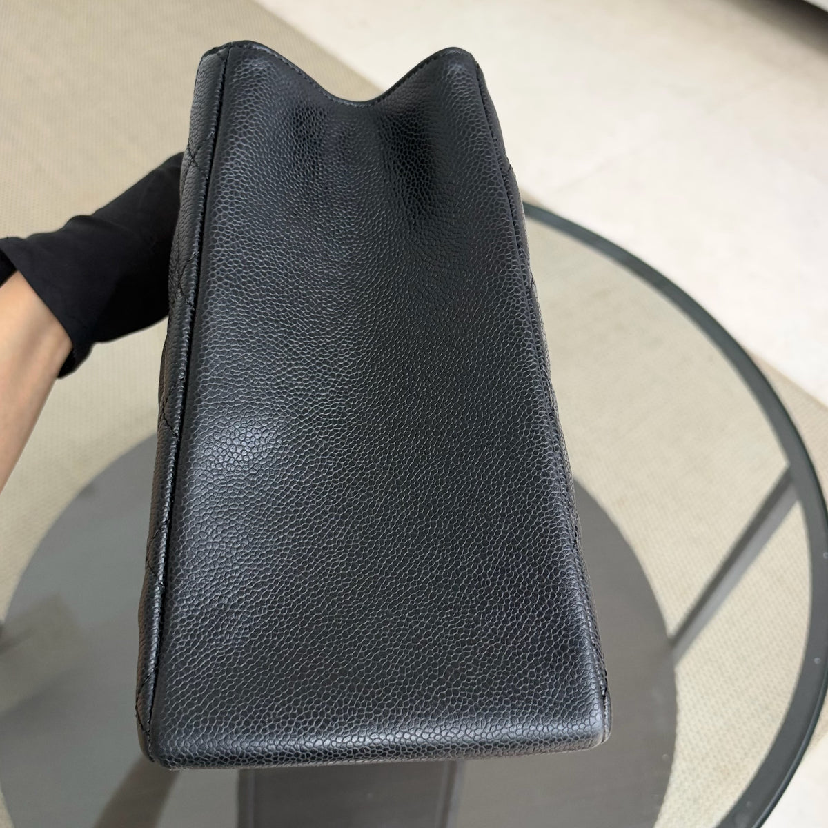 Chanel GST Grand Shopping Tote - Caviar Quilted Black Gold Hardware