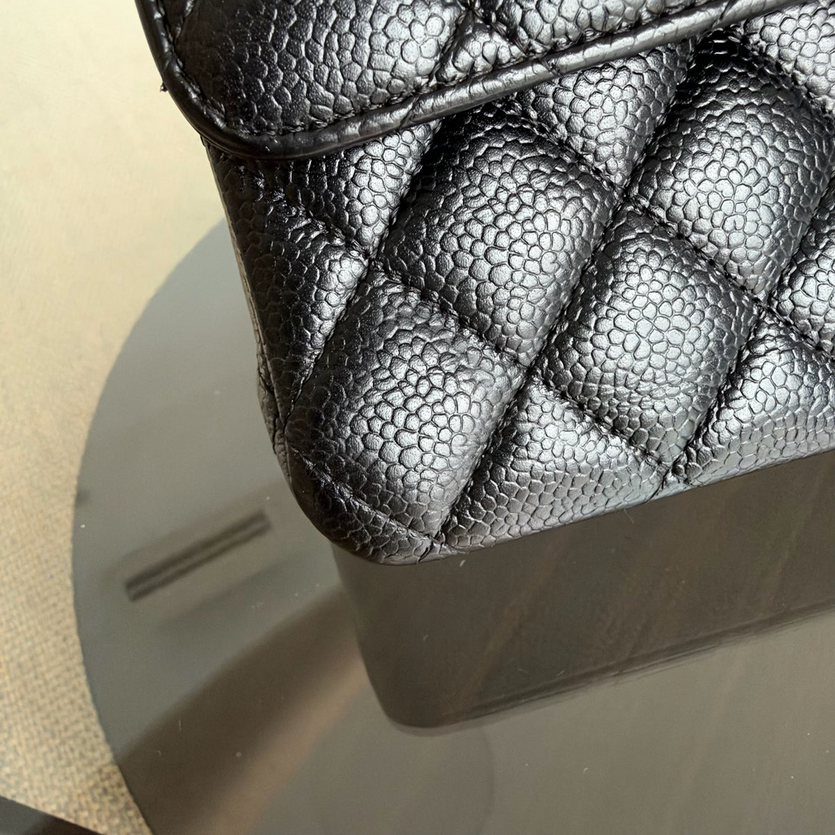 Chanel Classic Flap Medium - Caviar 25CM Quilted Black Silver Hardware Series 21
