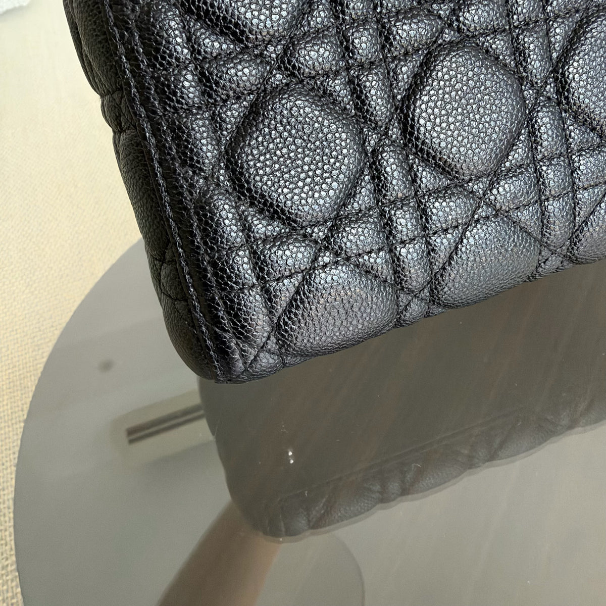 Dior Lady Medium - Cannage Caviar Black Silver Hardware
