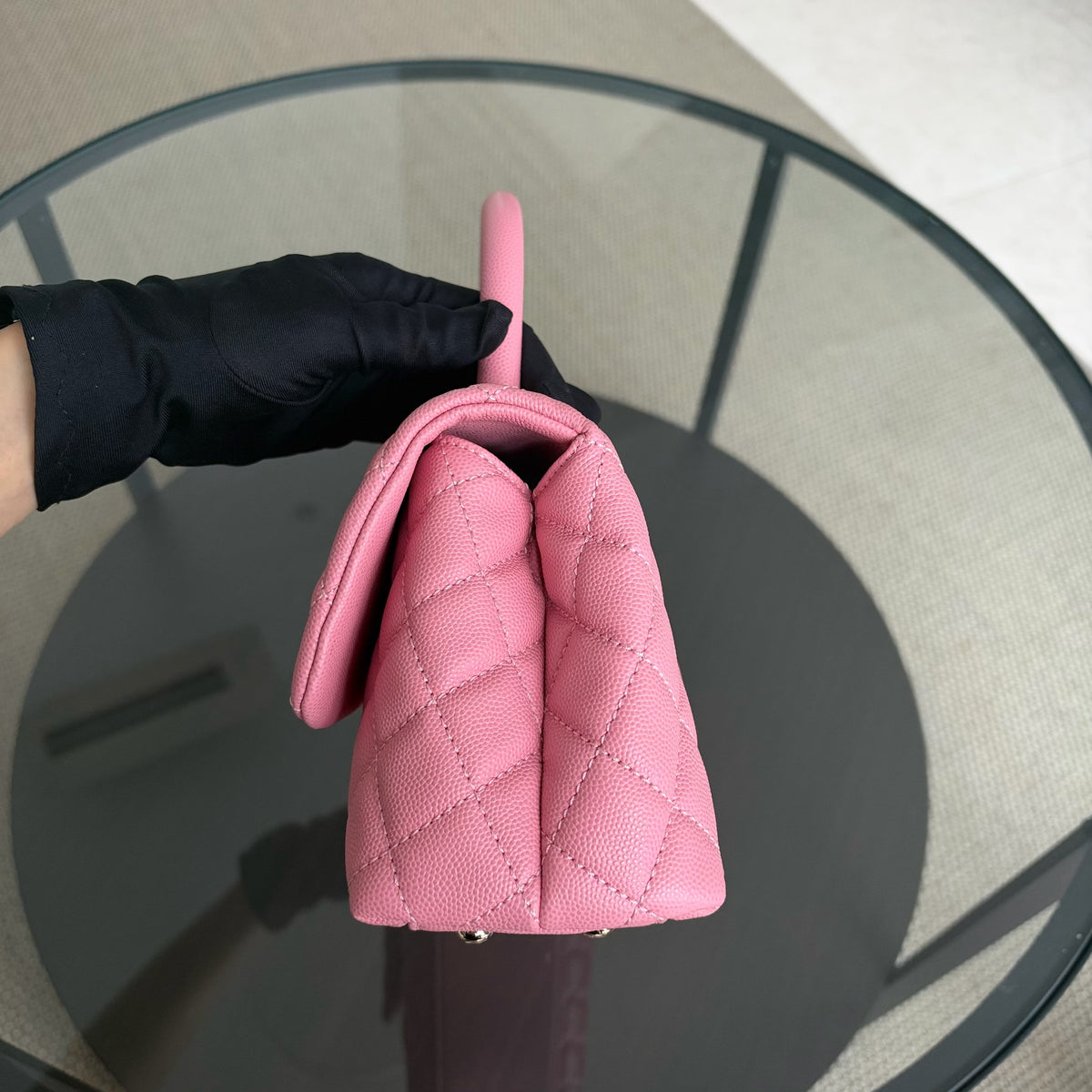 Chanel Coco Handle Small - Caviar Quilted Pink Gold Hardware Series 30