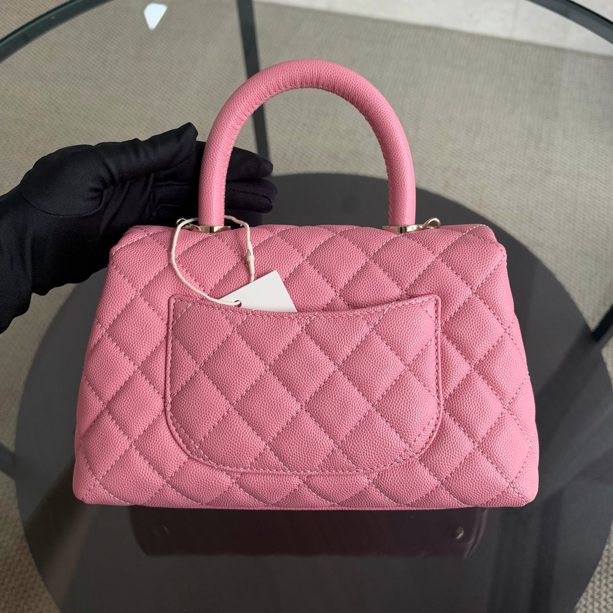 Chanel Coco Handle Small - Caviar Quilted Pink Gold Hardware Series 30